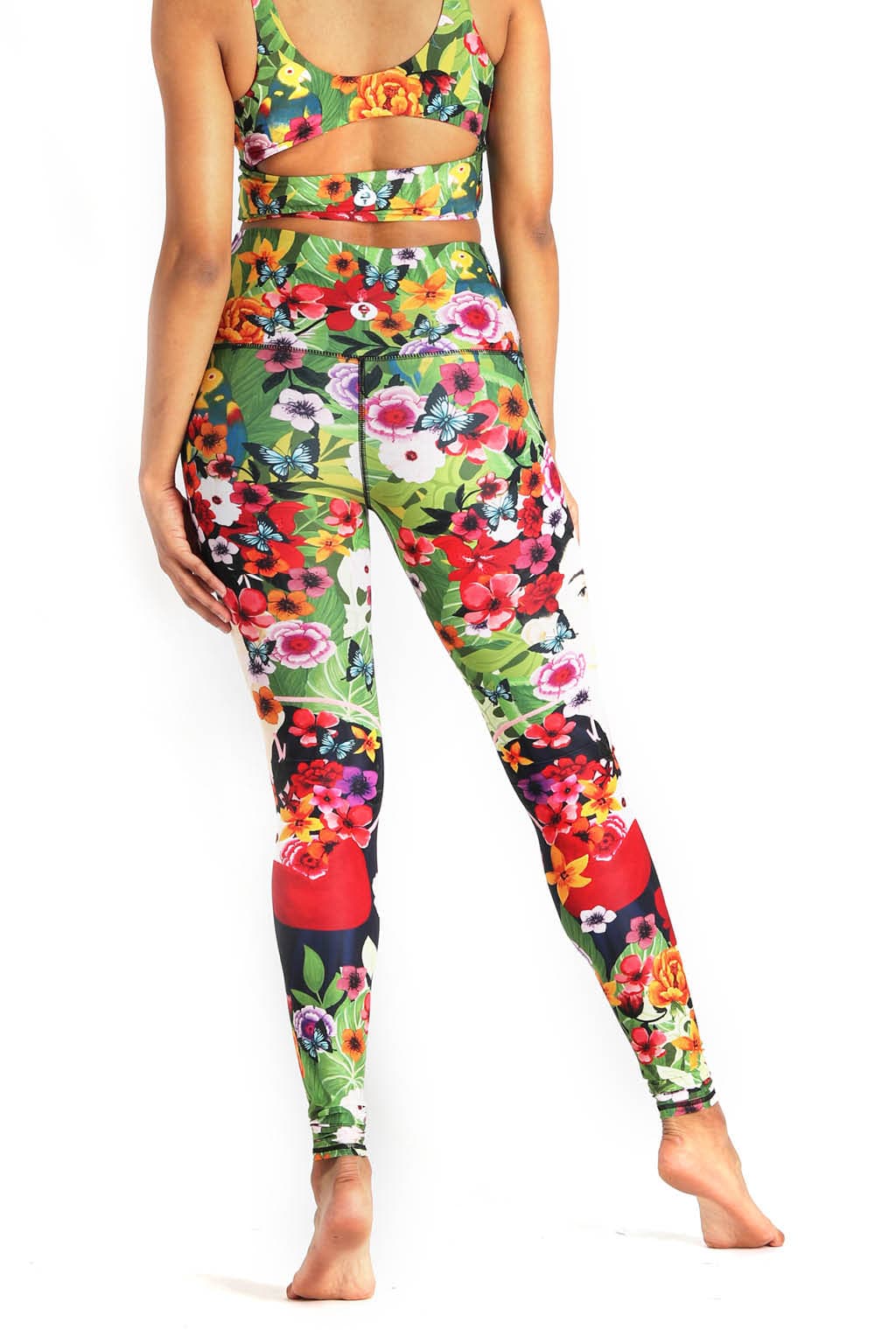 Yoga-Leggings mit Kahlo-Print