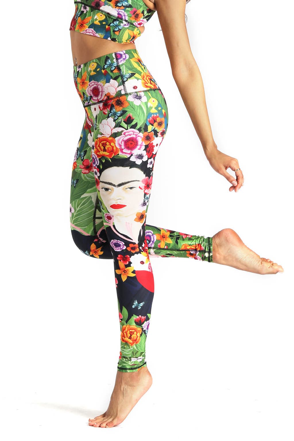 Yoga-Leggings mit Kahlo-Print