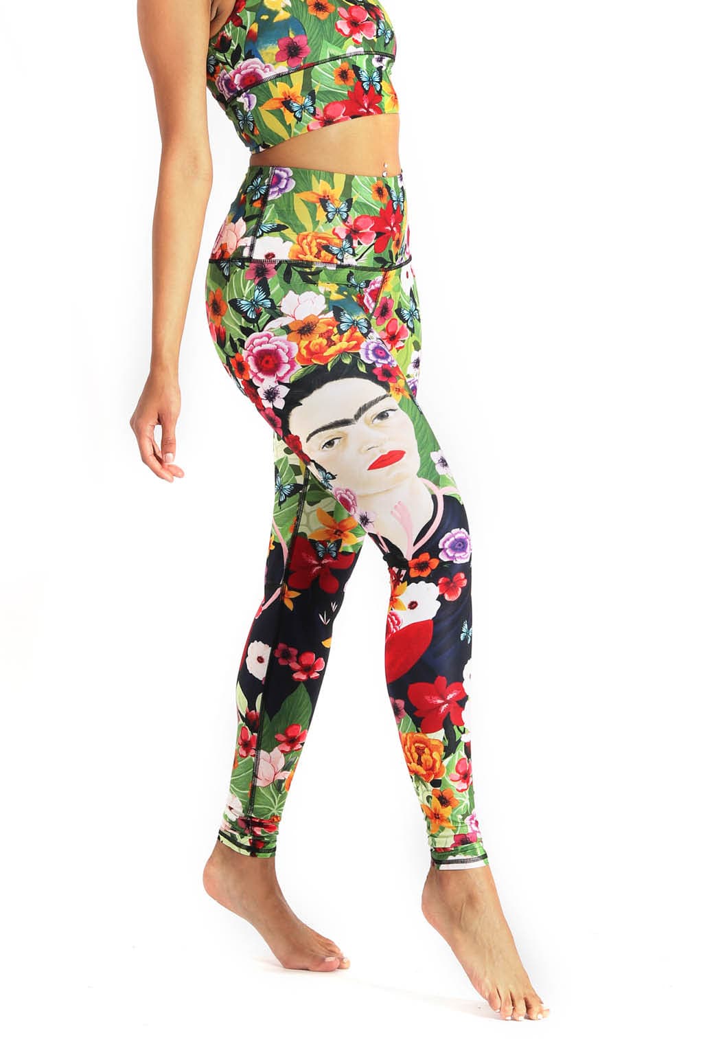 Yoga-Leggings mit Kahlo-Print