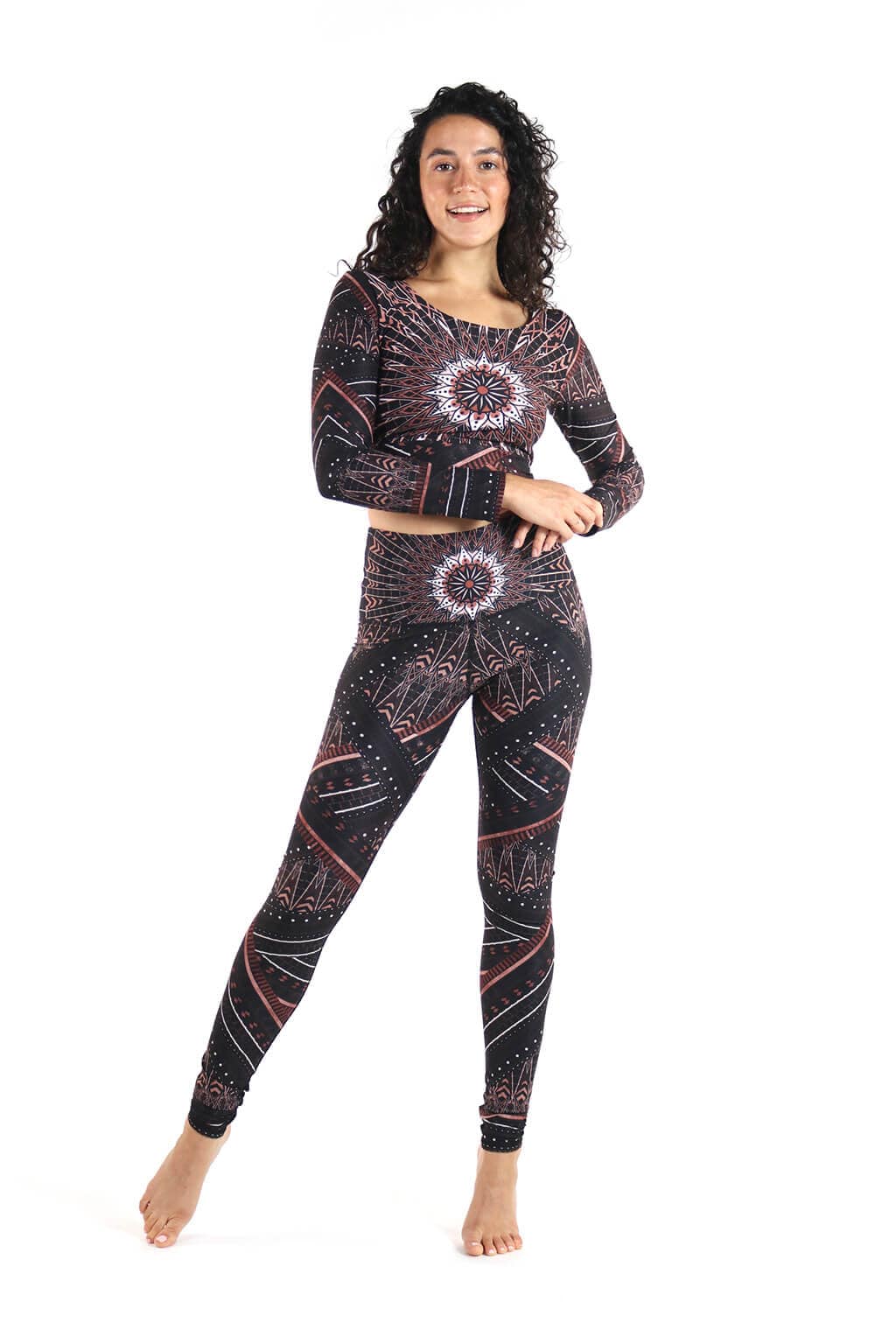 Yoga-Leggings mit „Humble Warrior“-Aufdruck