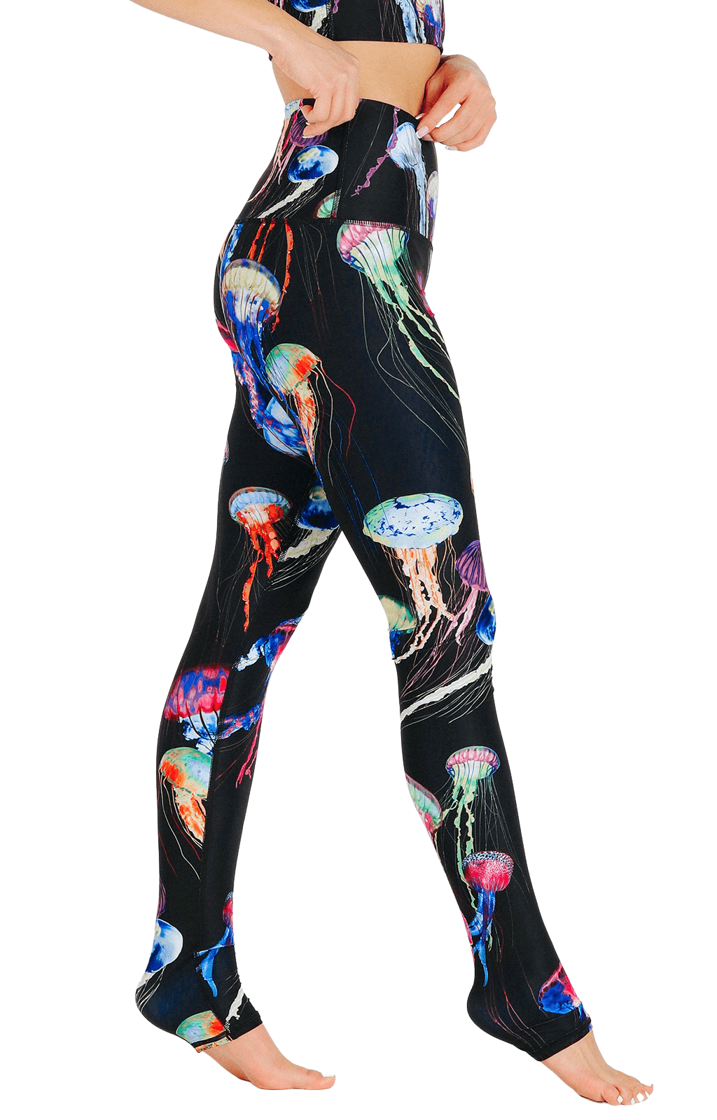 Leggings de yoga con estampado de flujo eléctrico