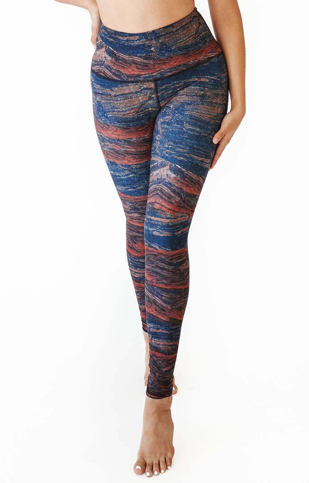 Leggings de yoga con estampado de piedras