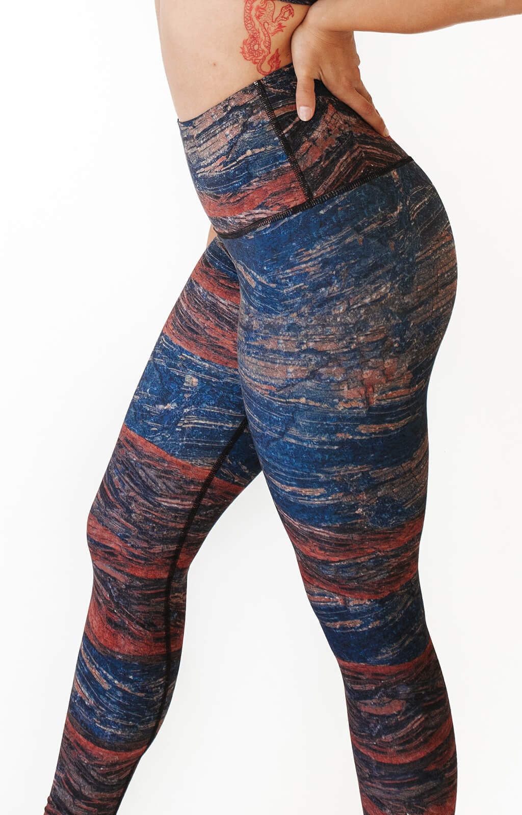 Leggings de yoga con estampado de piedras