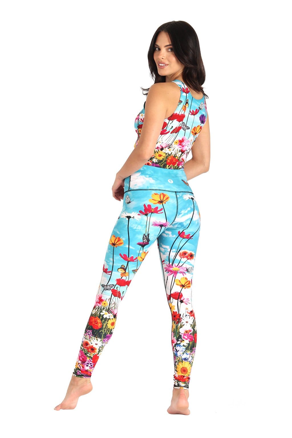 Yoga-Leggings mit Flower Bomb-Print