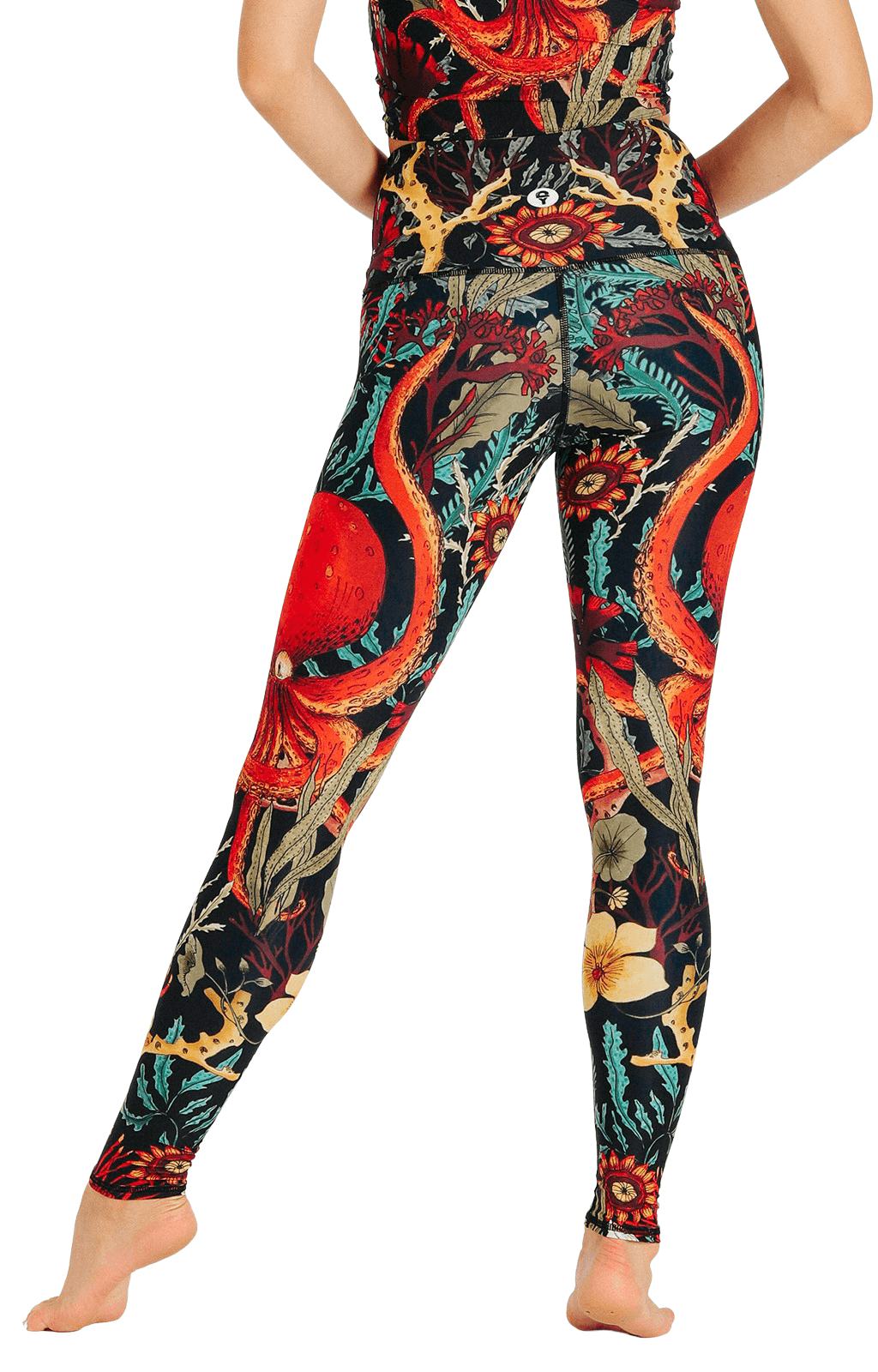 Yoga-Leggings mit „My Name“-Aufdruck in Korallenrot