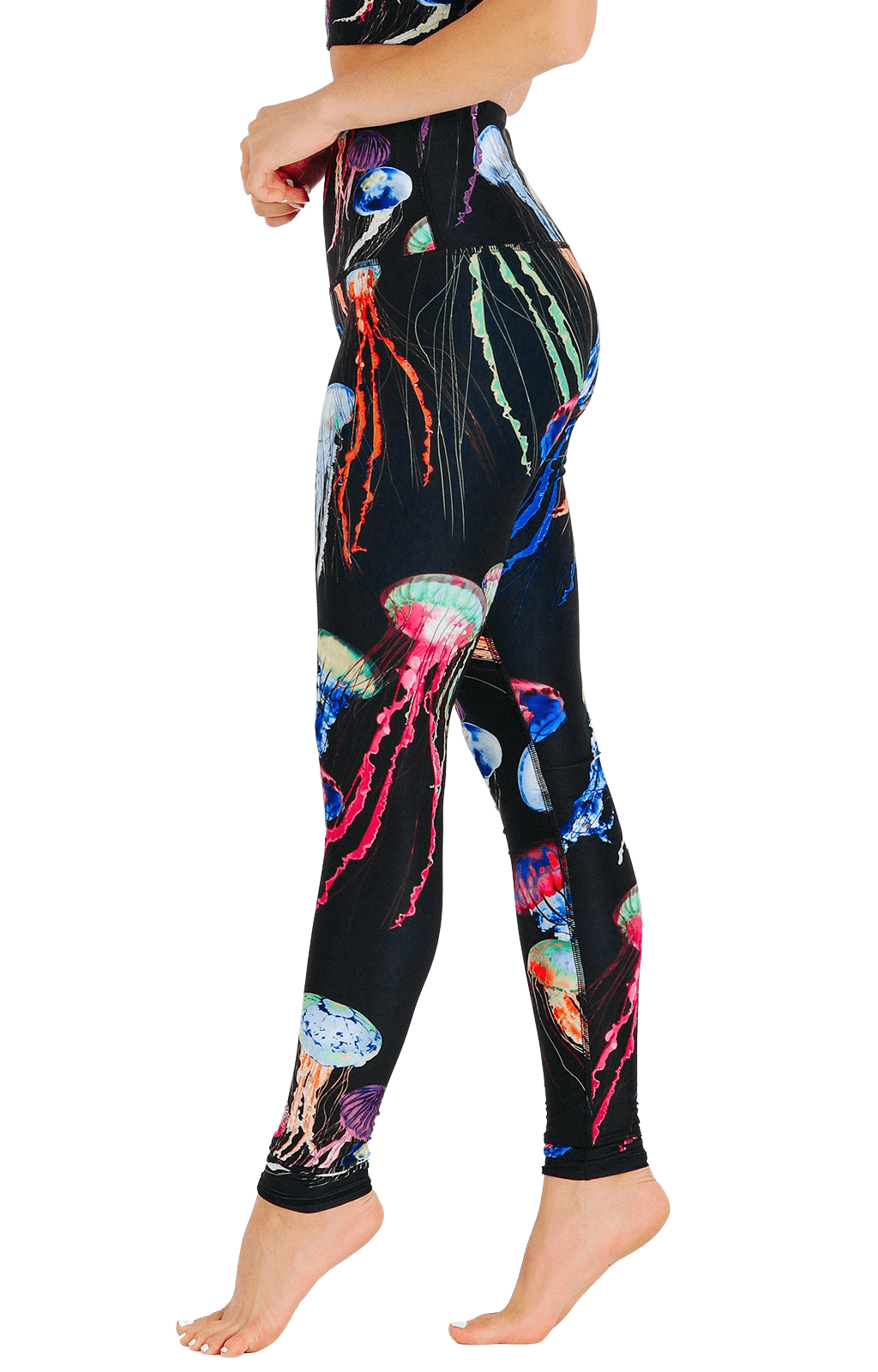 Leggings de yoga con estampado de flujo eléctrico