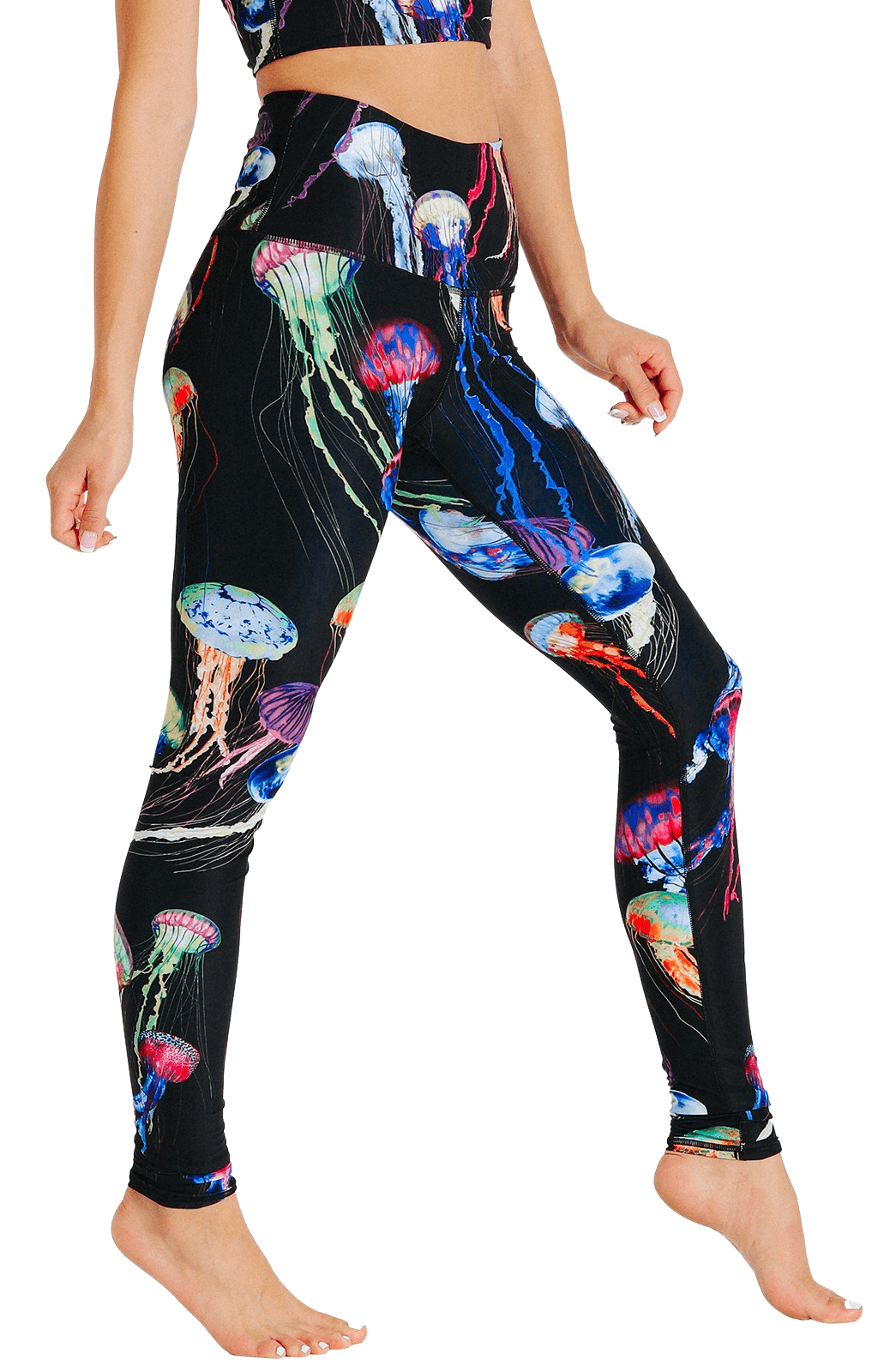 Leggings de yoga con estampado de flujo eléctrico