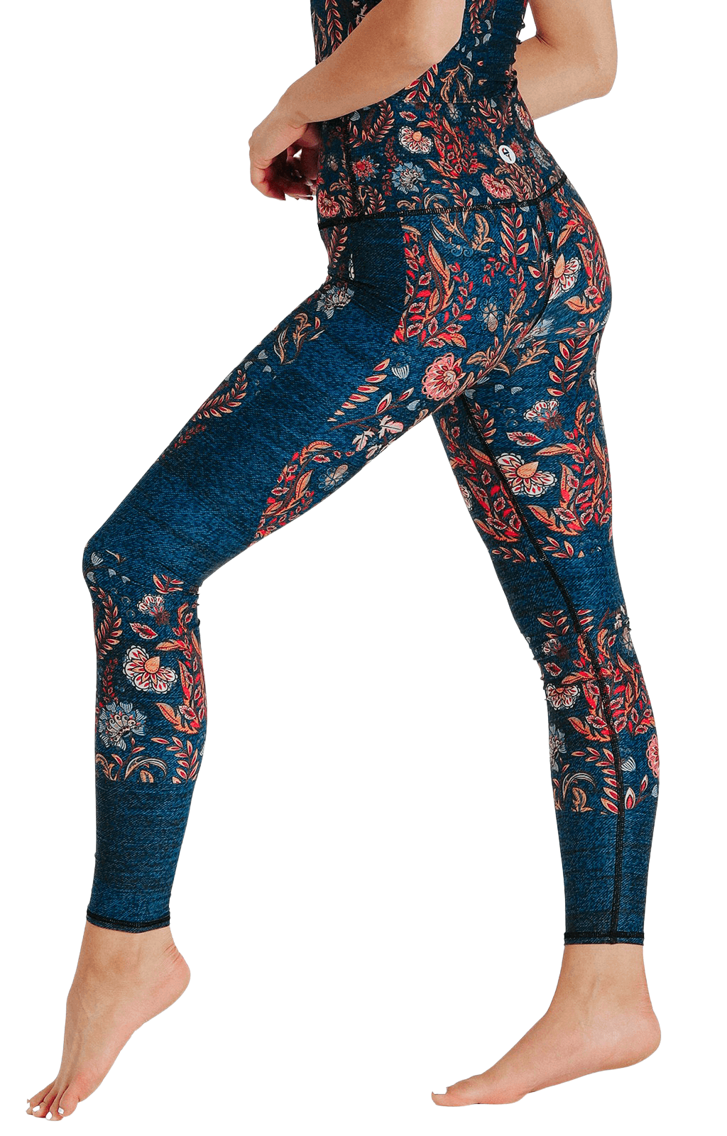 Yoga-Leggings mit Festival-Jeansprint