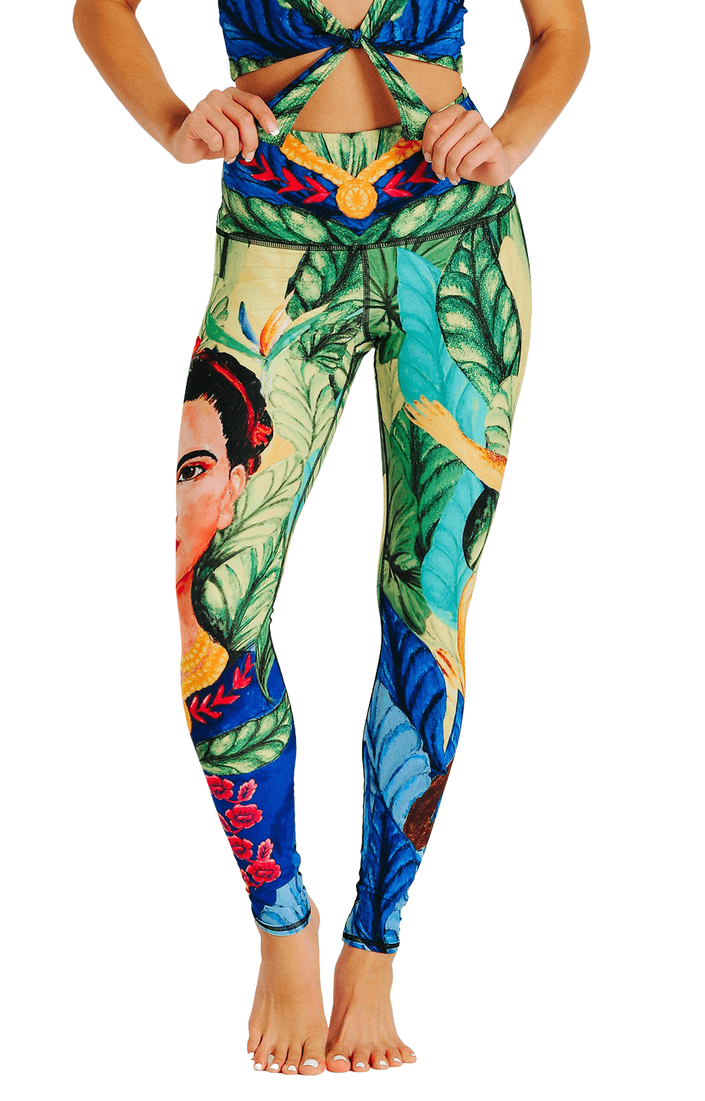 Yoga-Leggings mit Frida-Print