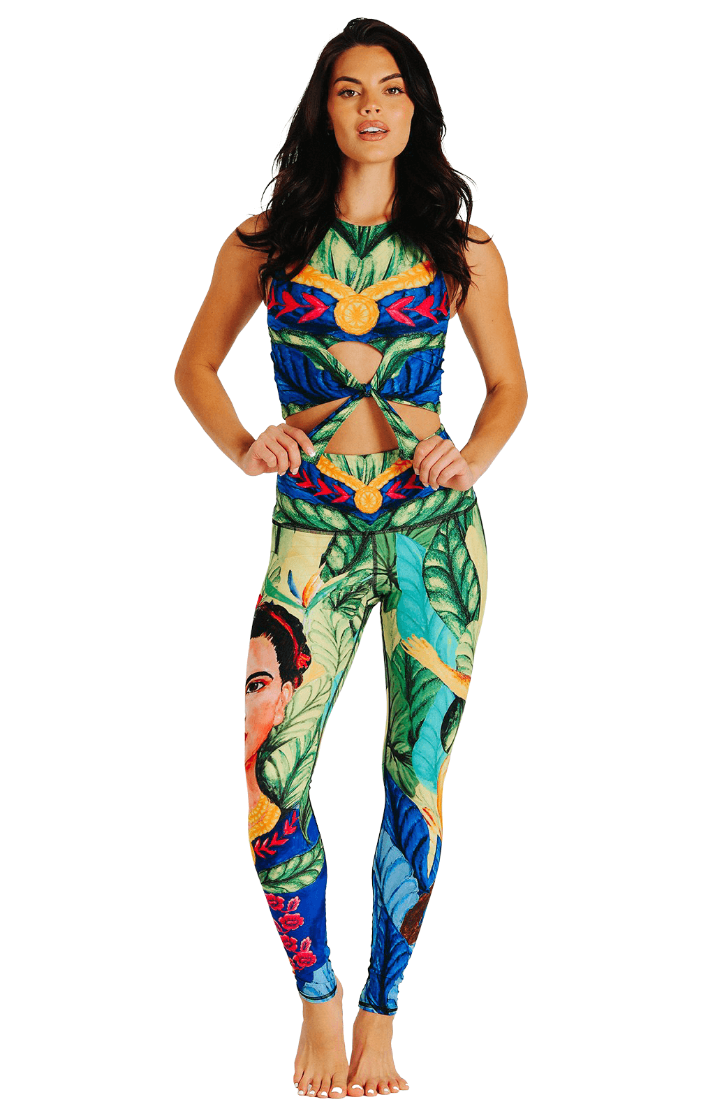 Yoga-Leggings mit Frida-Print