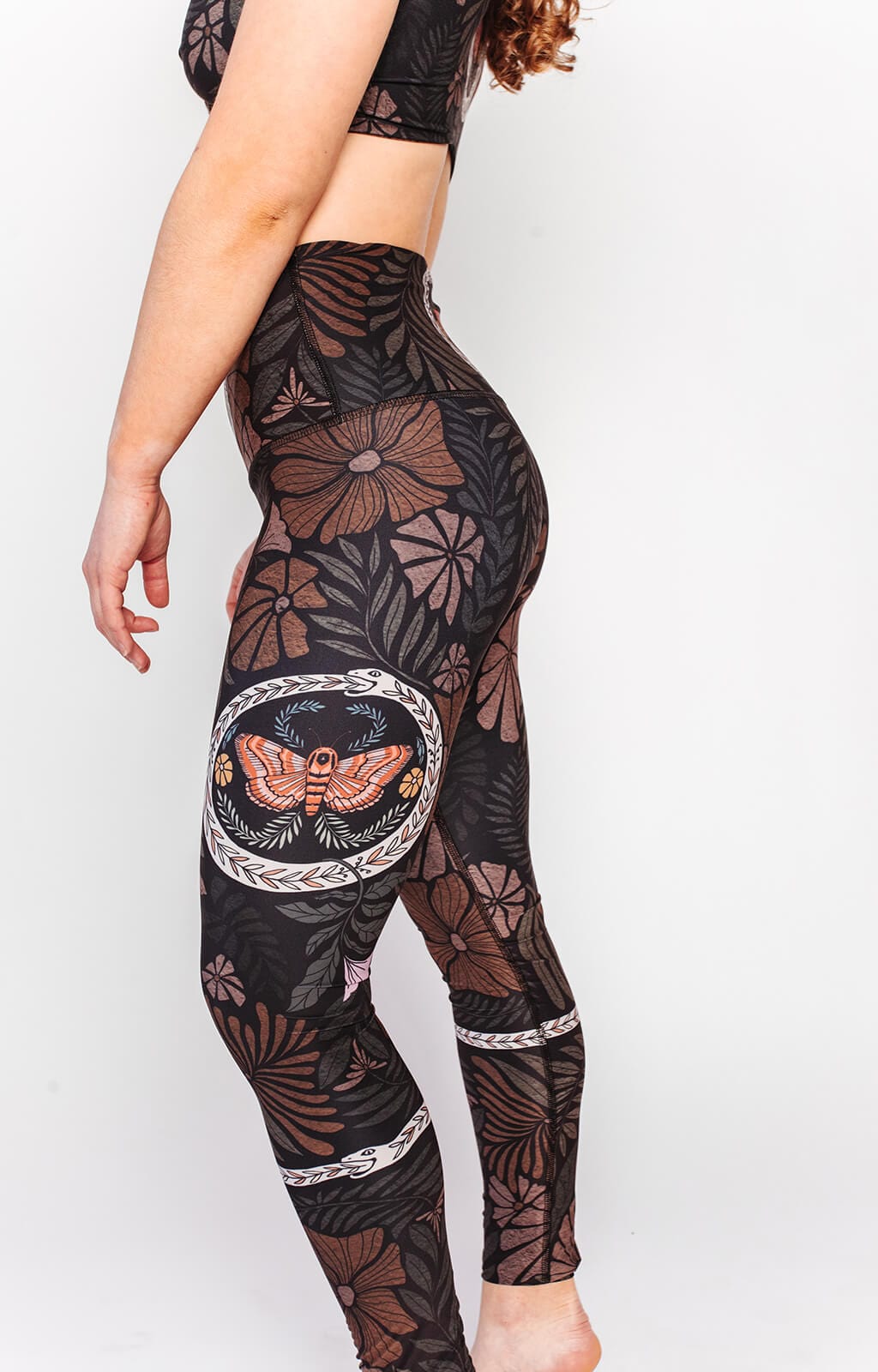 Yoga-Leggings mit Ouroboros-Print