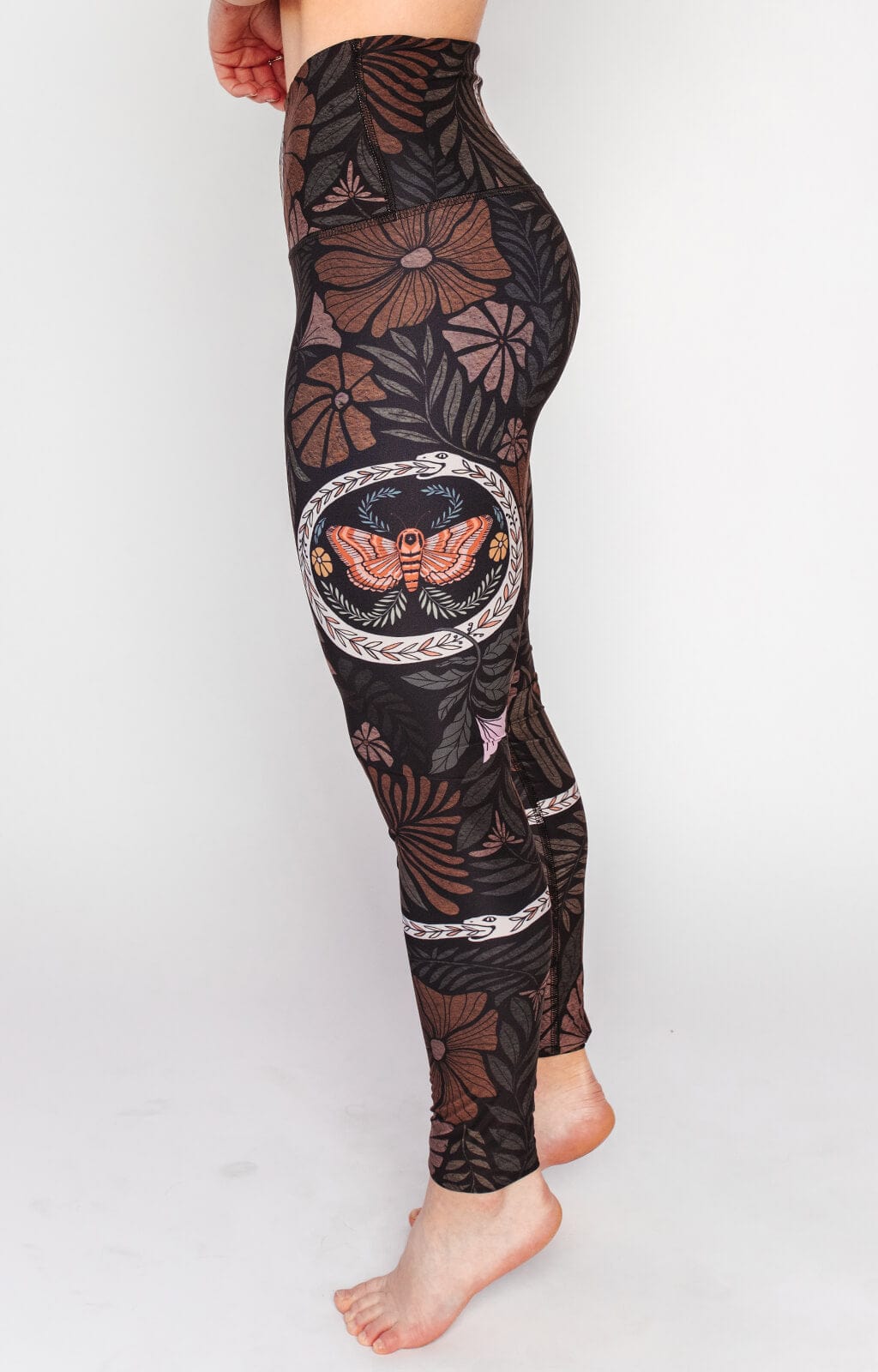 Yoga-Leggings mit Ouroboros-Print