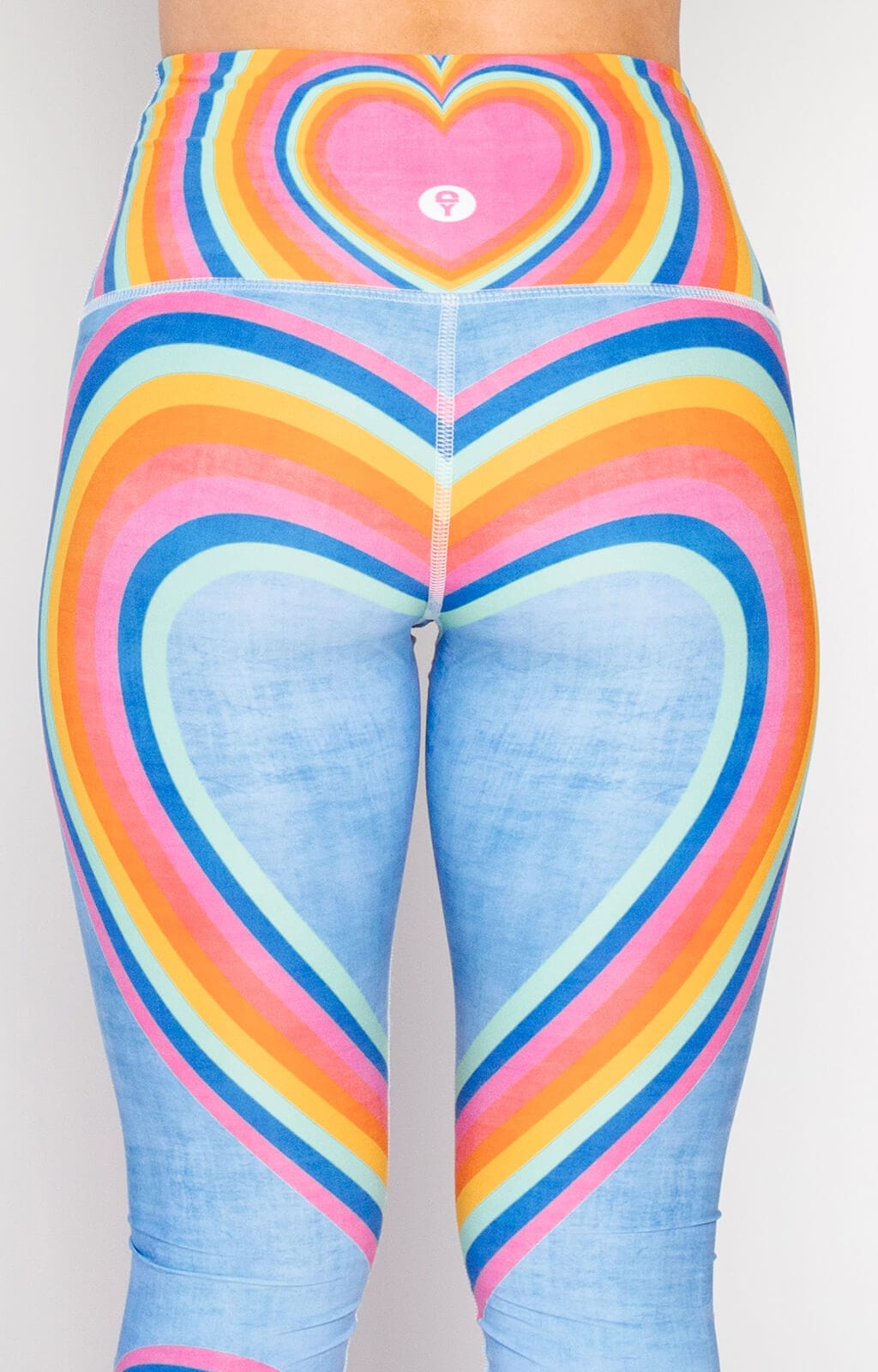 Yoga-Leggings mit Regenbogen-Liebes-Print