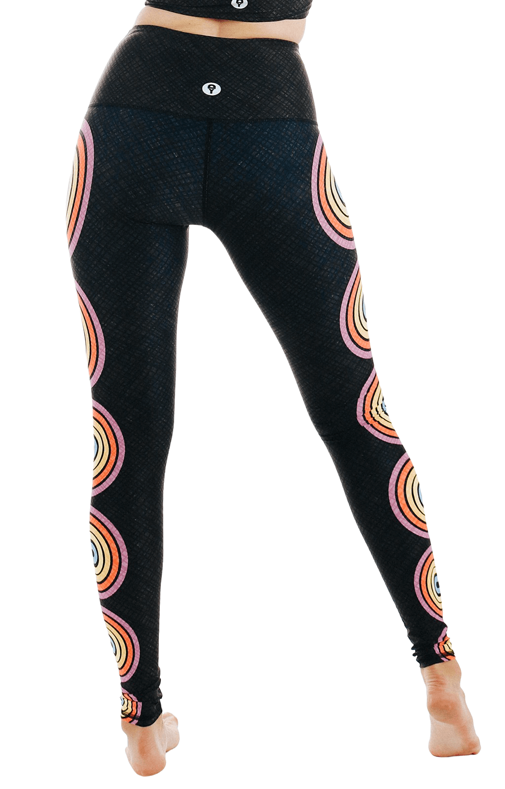 Yoga-Leggings mit Doppel-Regenbogen-Print