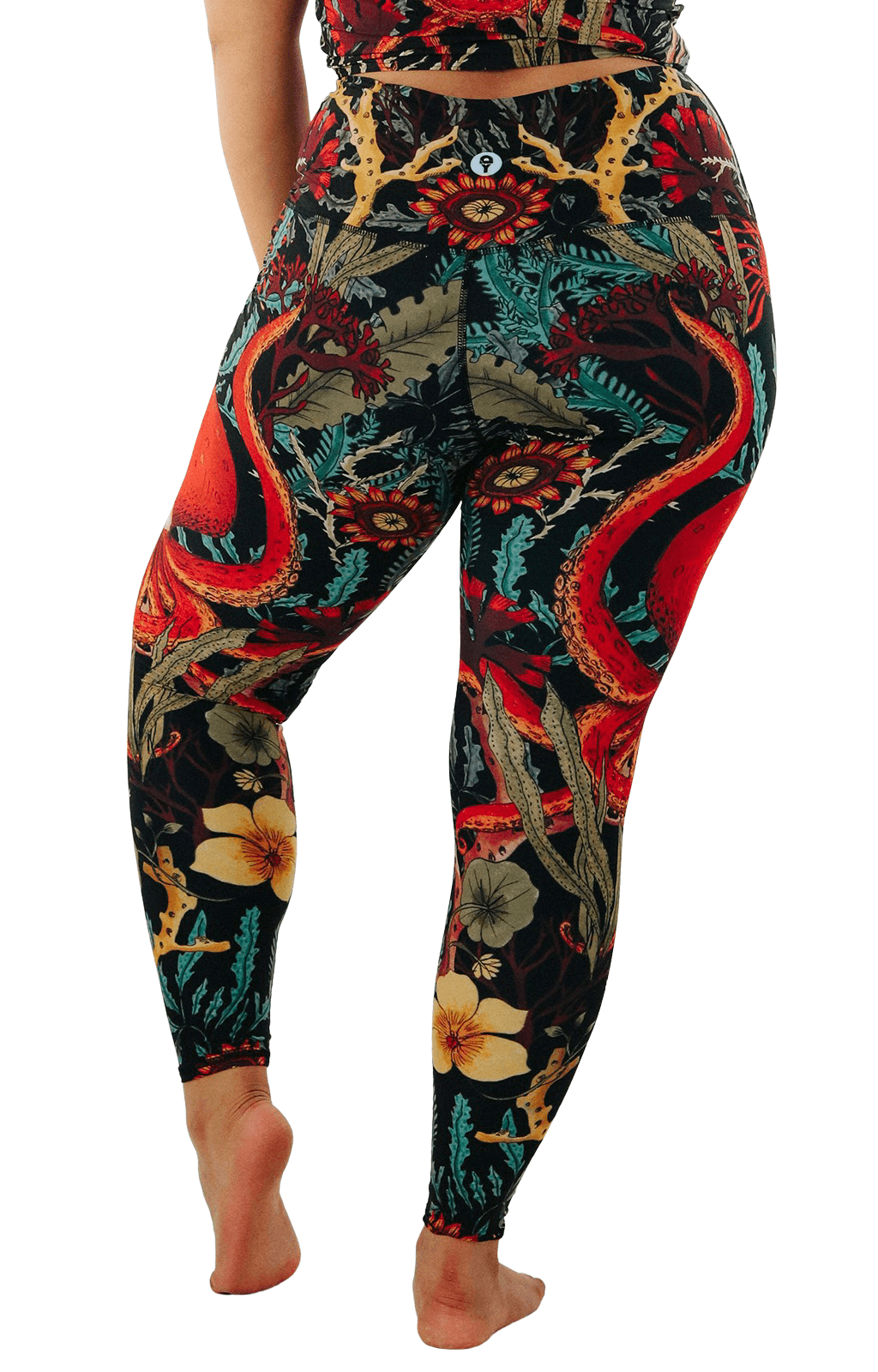 Yoga-Leggings mit „My Name“-Aufdruck in Korallenrot