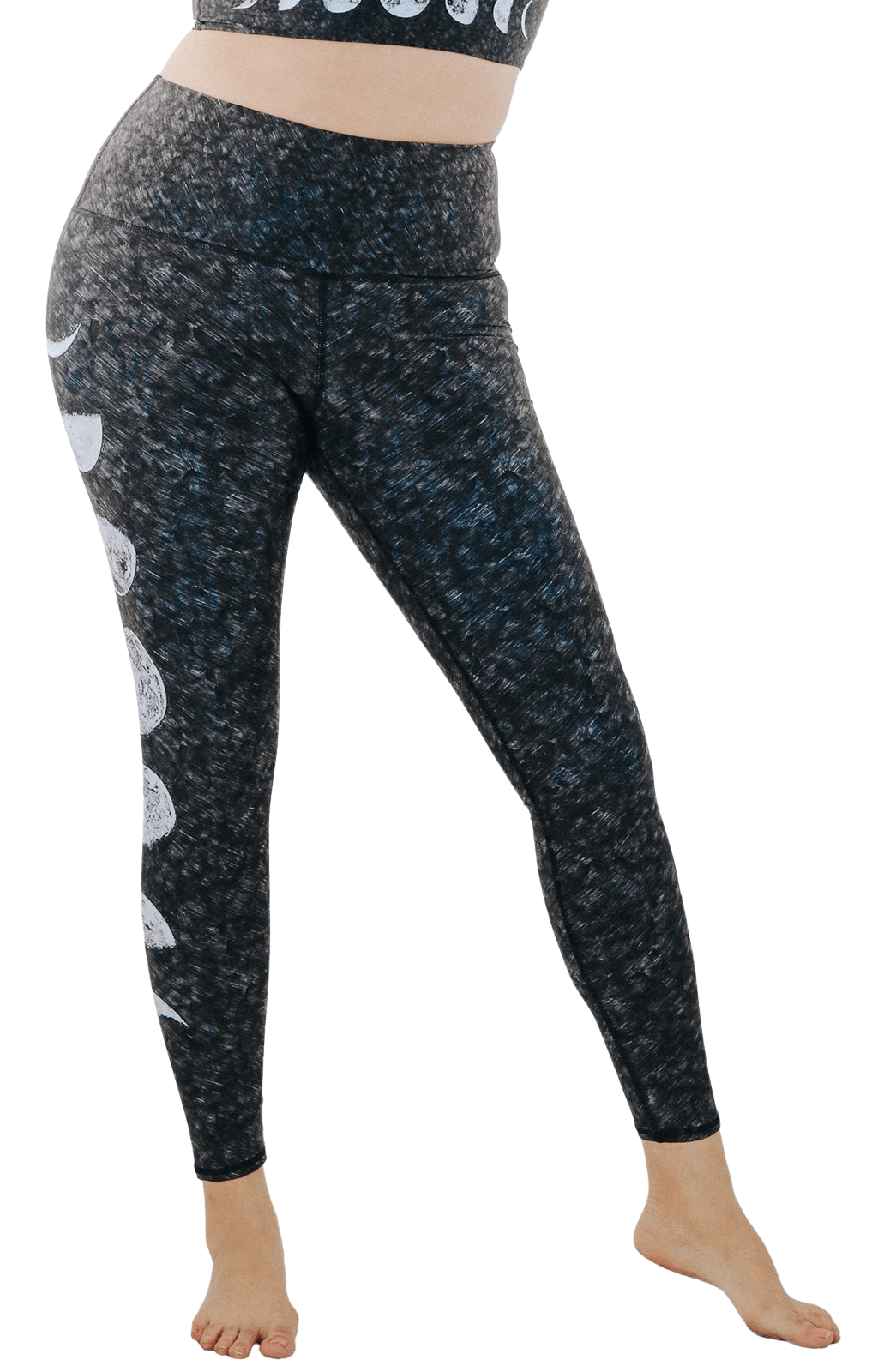 Just a Dark Yoga-Legging mit Mondphasen-Print