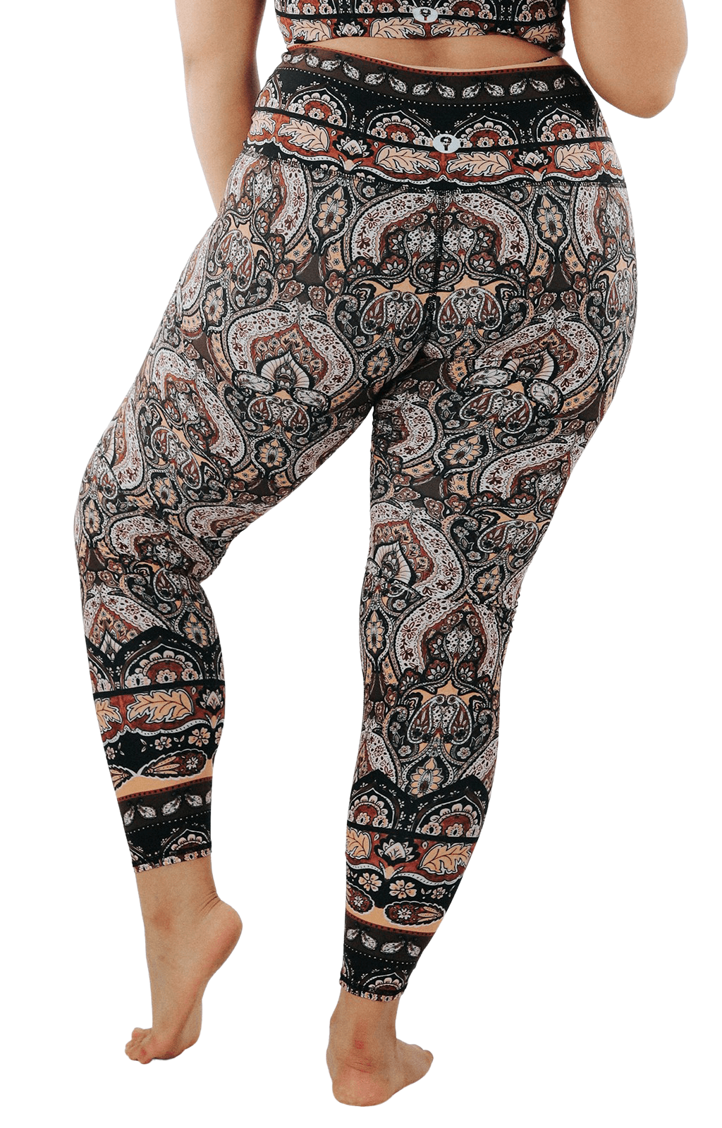 Yoga-Leggings mit Espresso-Print