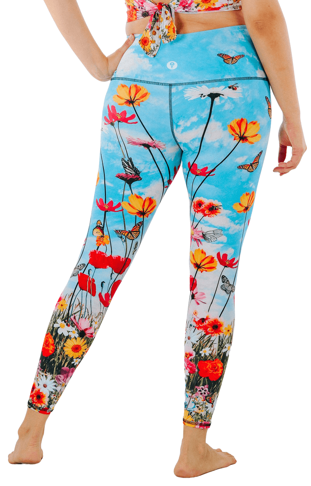 Yoga-Leggings mit Flower Bomb-Print