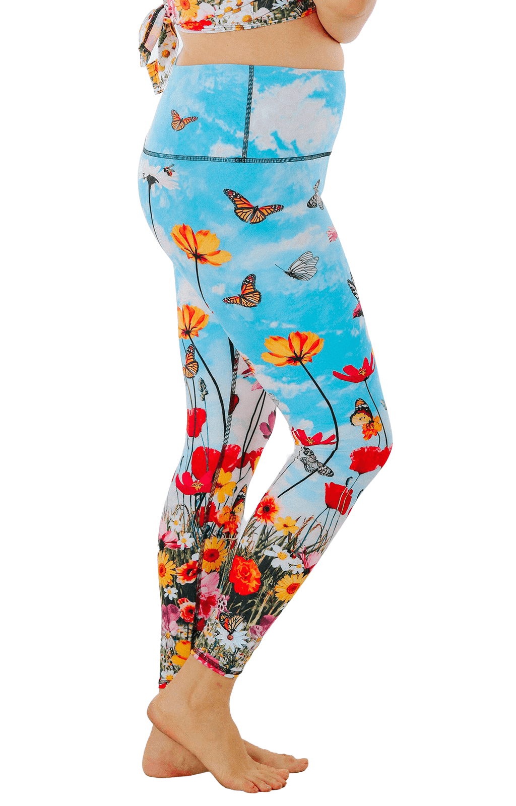 Yoga-Leggings mit Flower Bomb-Print