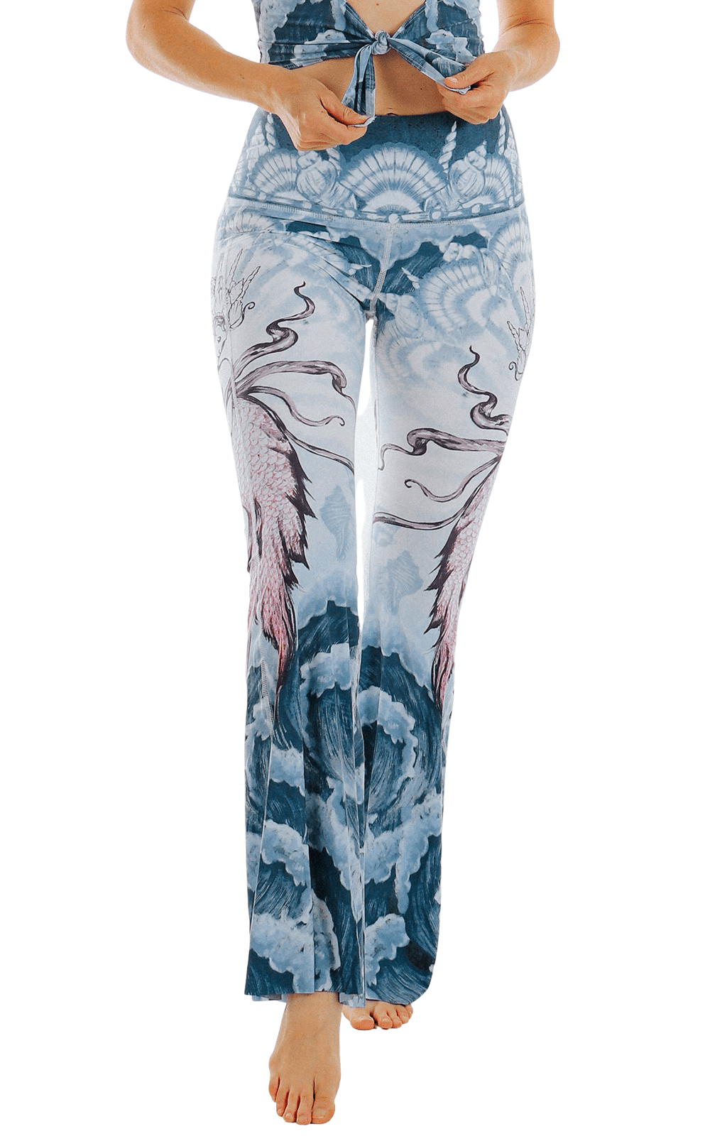 Sea Goddess Printed Bell Bottoms