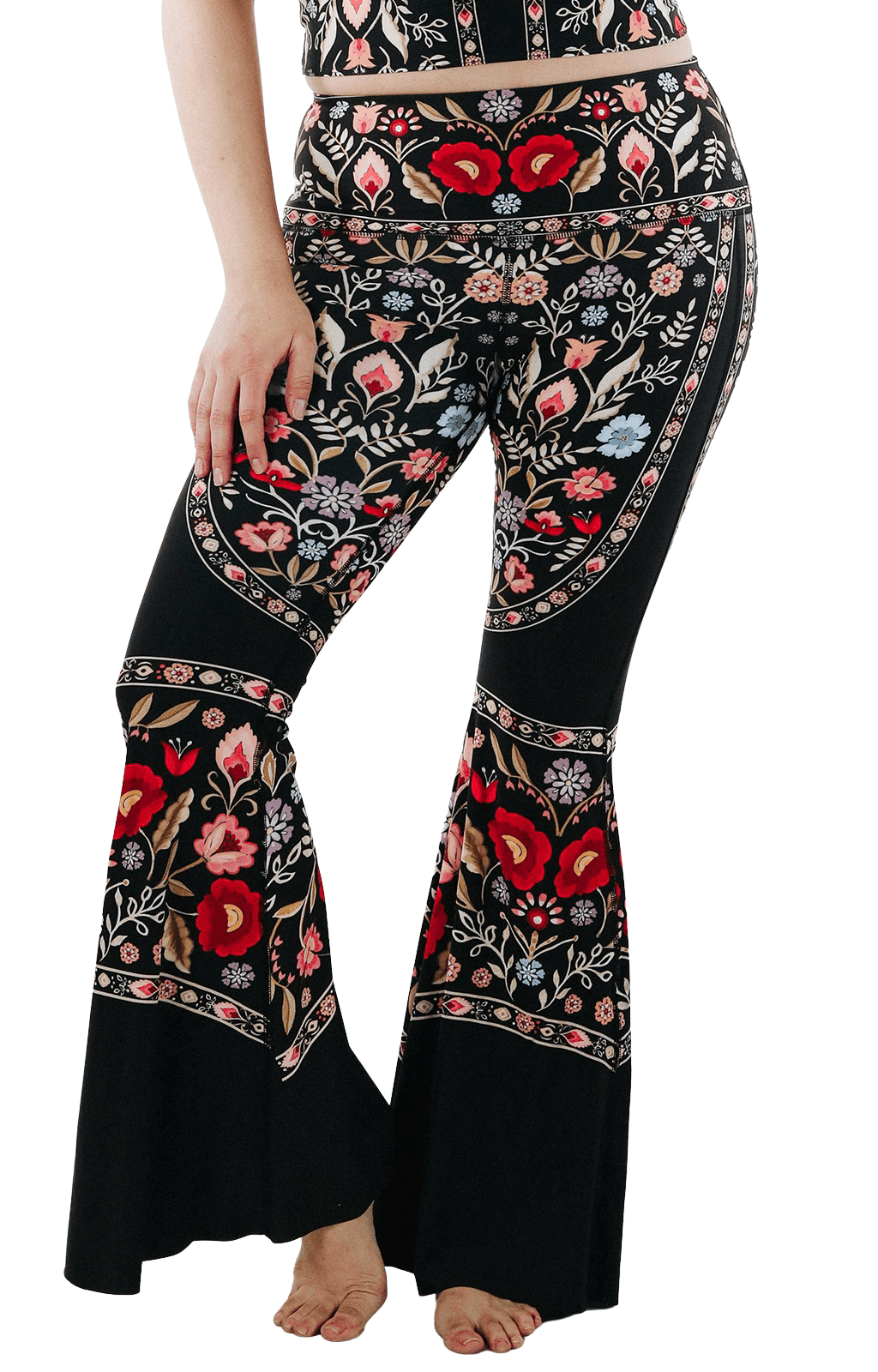 Pantalones de campana con estampado Rustica