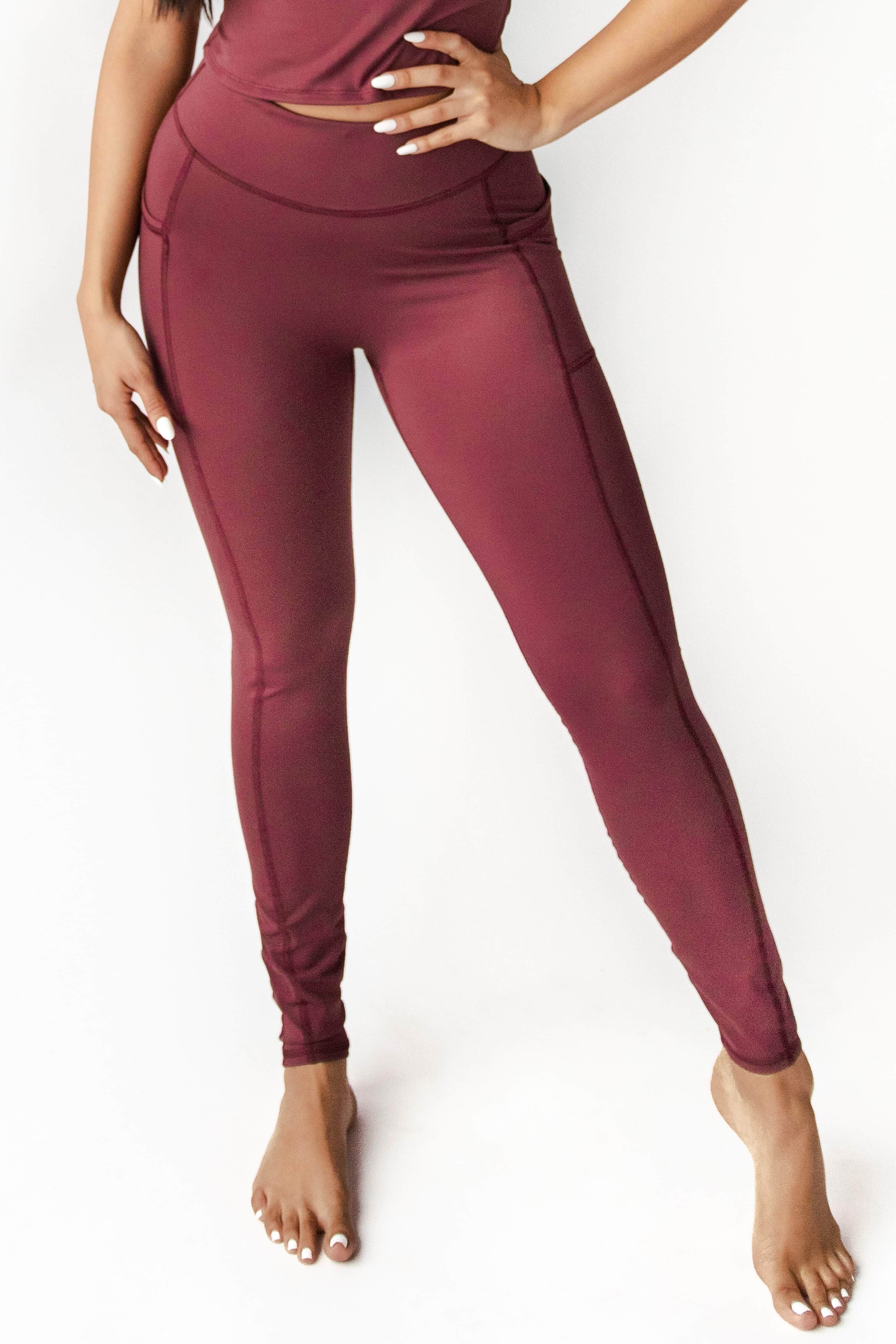 Leggings Non Stop en color granate