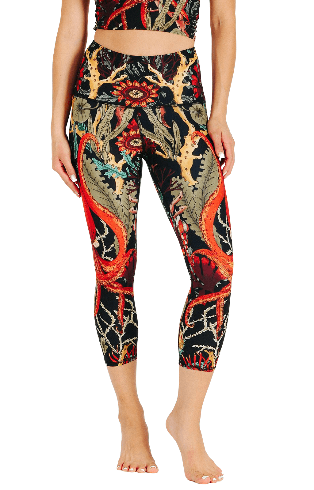 Pantalones de yoga estampados con mi nombre en color coral