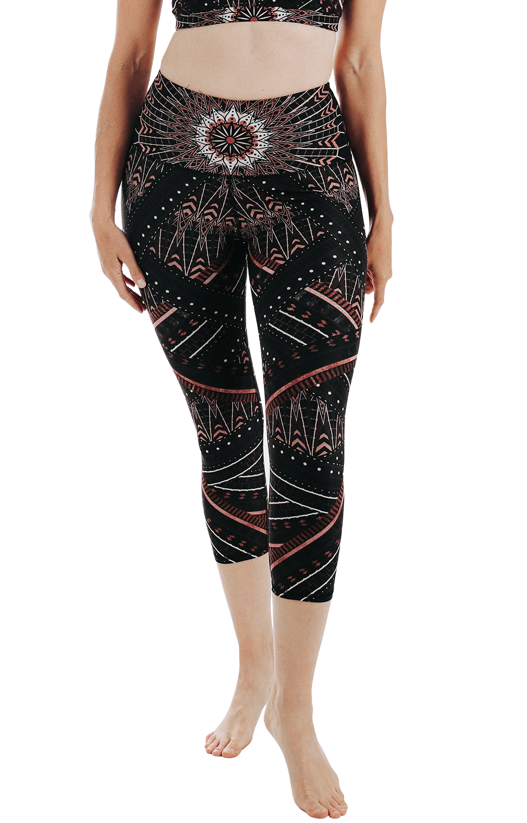 Humble Warrior Printed Yoga Crops