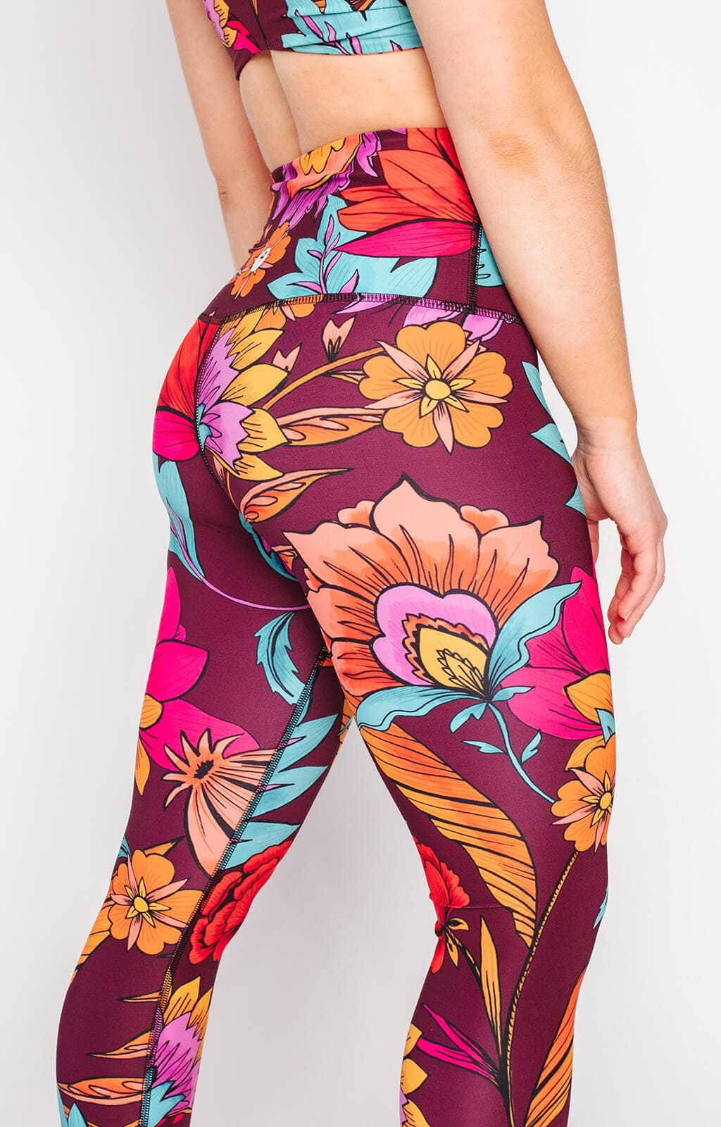 Indie Flow Printed Yoga Crops