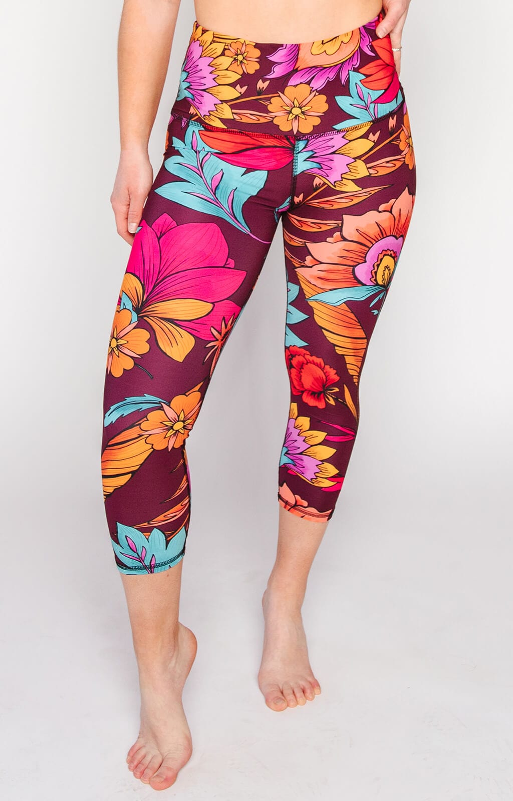 Indie Flow Printed Yoga Crops