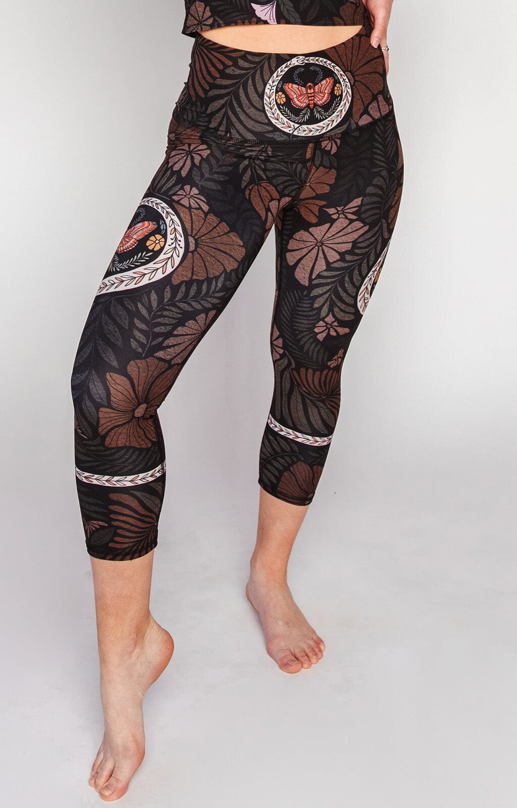 Ouroboros Printed Yoga Crops