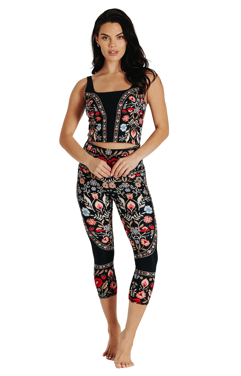 Rustica Printed Yoga Crops