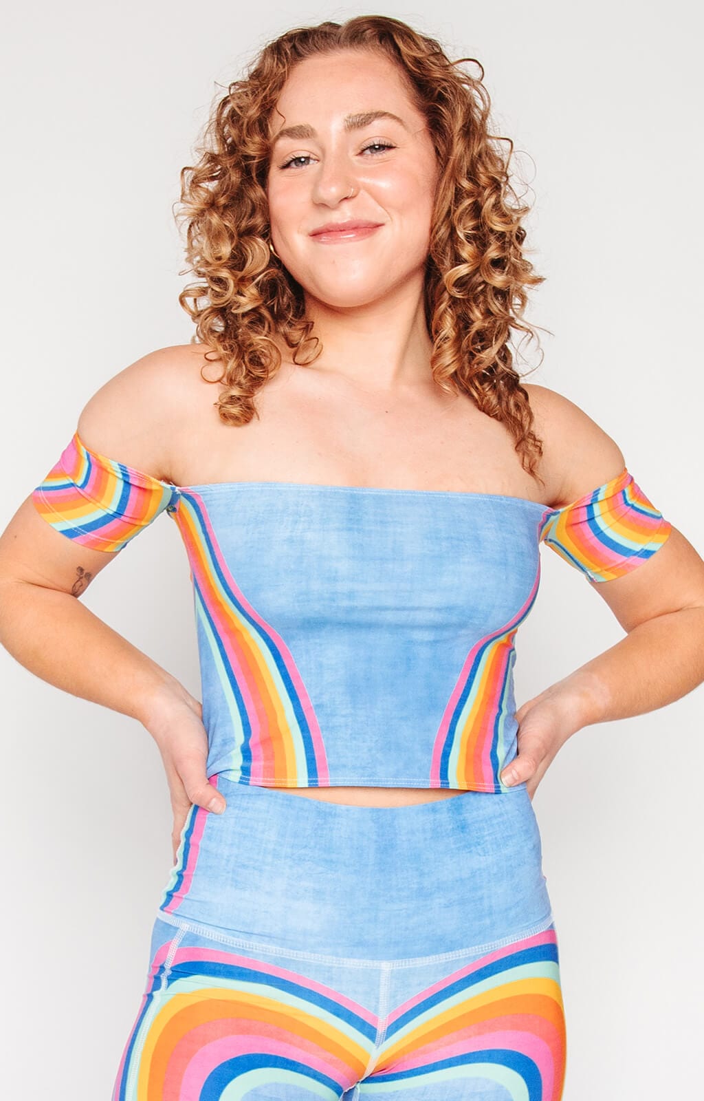 Off-Shoulder Bandeau - Regenbogenliebe