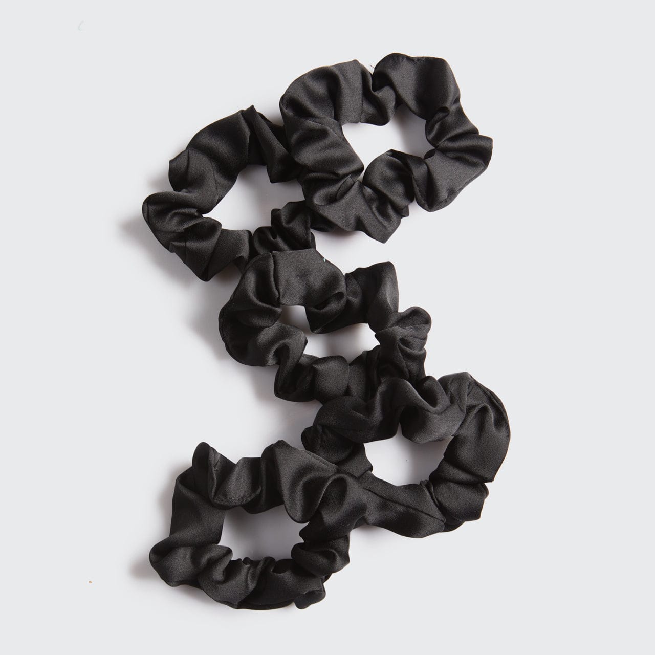 Satin Schlaf-Scrunchies - Schwarz