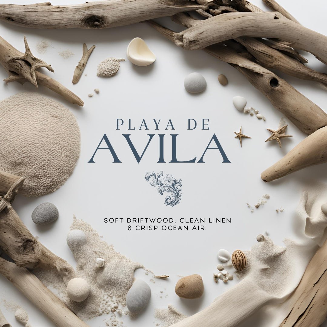 1982 Candle Co.™ Playa De Avila (15 oz Double Wick) - Notes: Soft Driftwood, Clean Linen & Crisp Ocean Air