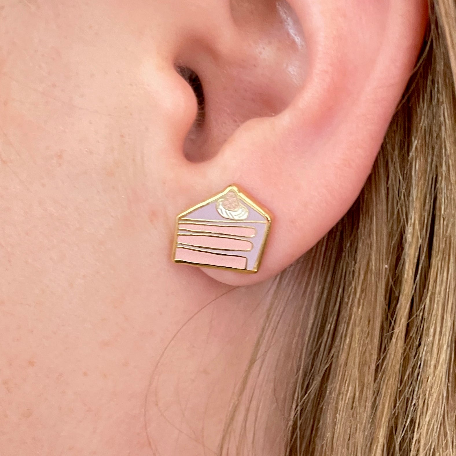 Cake Enamel Earrings