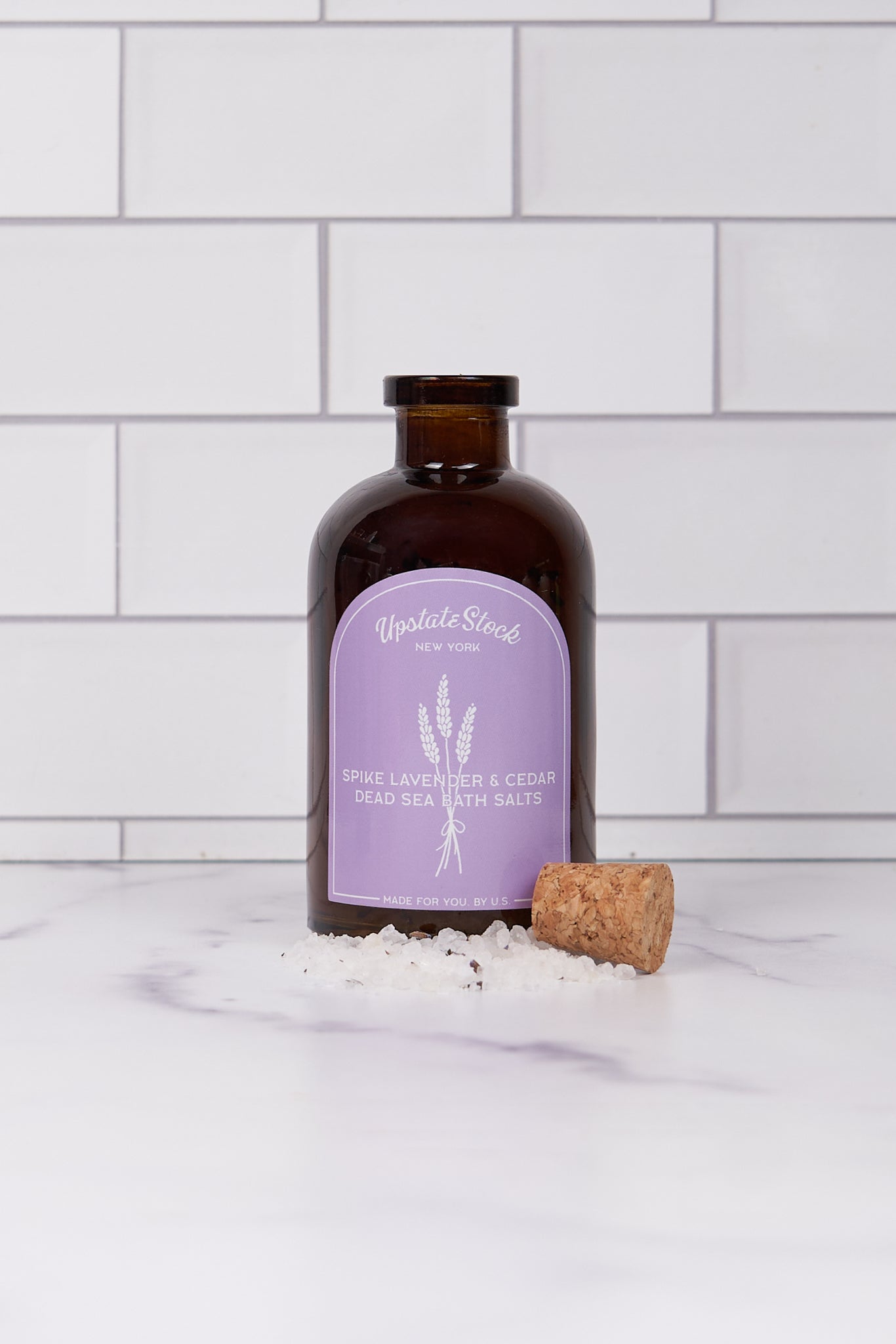 Mezcla de sales de baño del Mar Muerto con lavanda y cedro (10 oz y 16 oz)