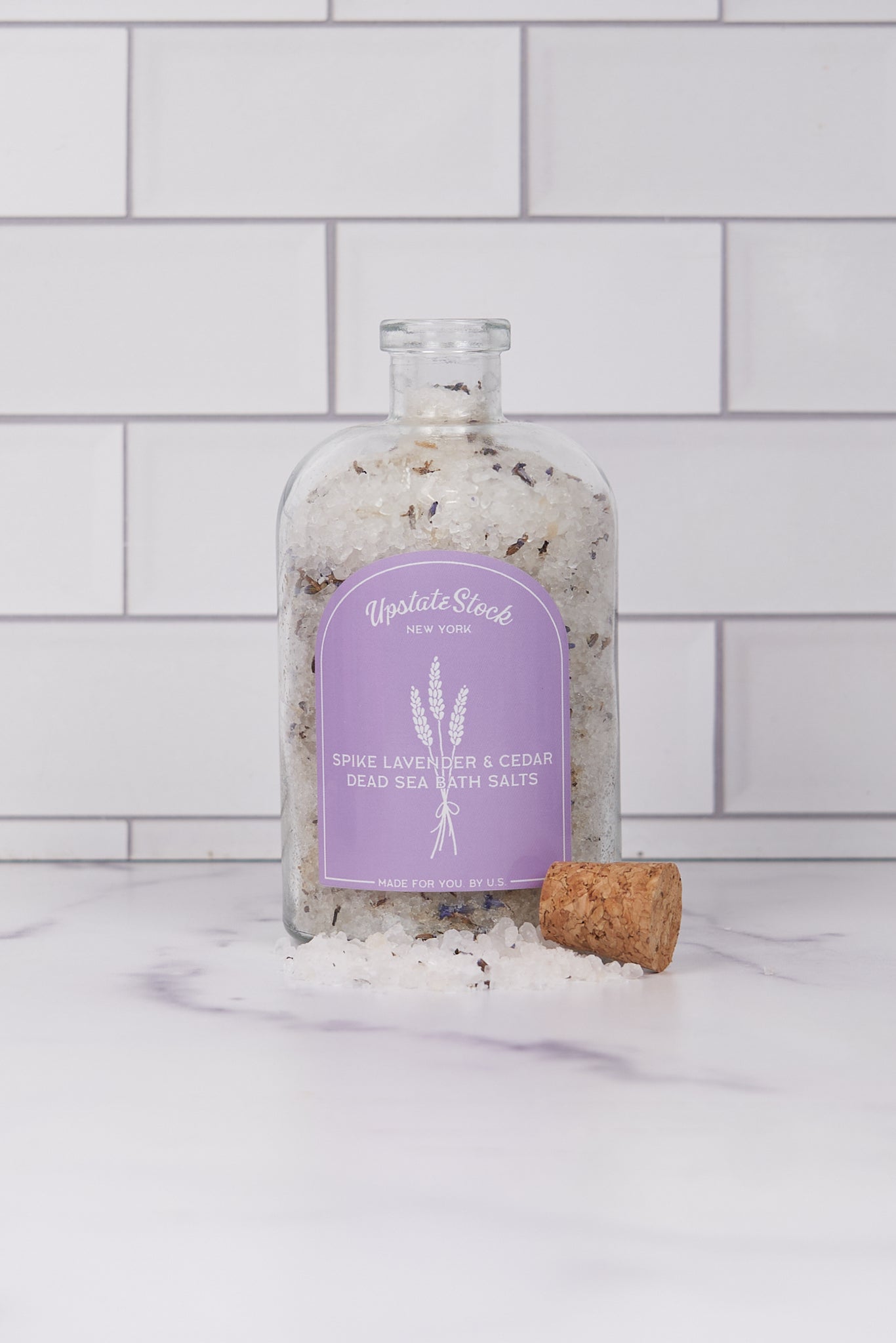 Mezcla de sales de baño del Mar Muerto con lavanda y cedro (10 oz y 16 oz)