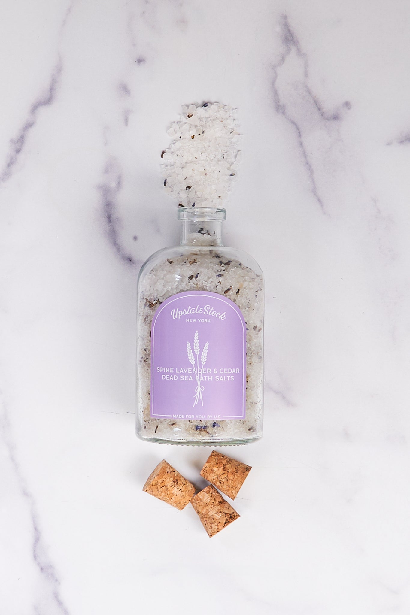 Spike Lavender & Cedar Dead Sea Bath Salts Mix - 10oz & 16oz