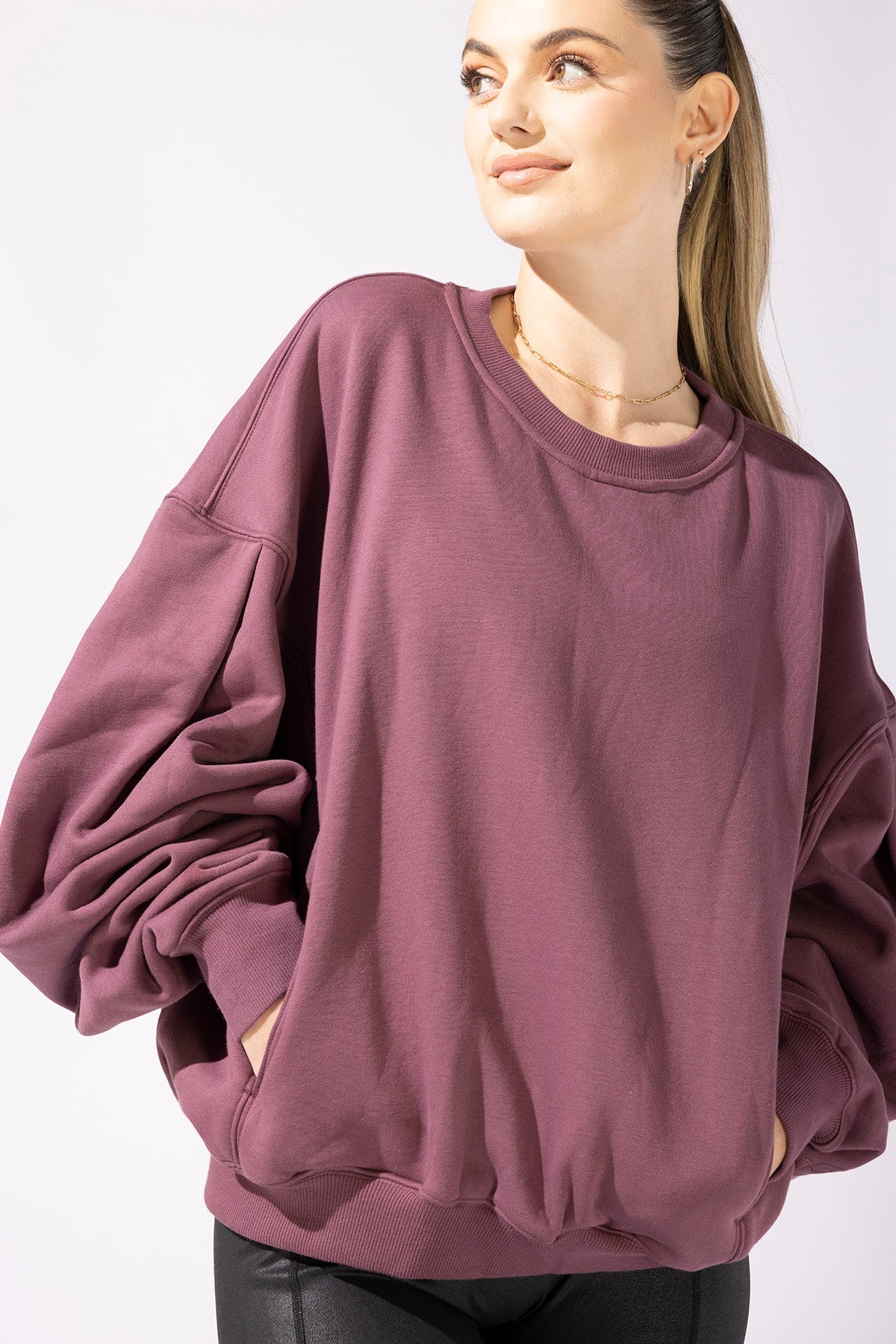 Brunch-Pullover - Merlot