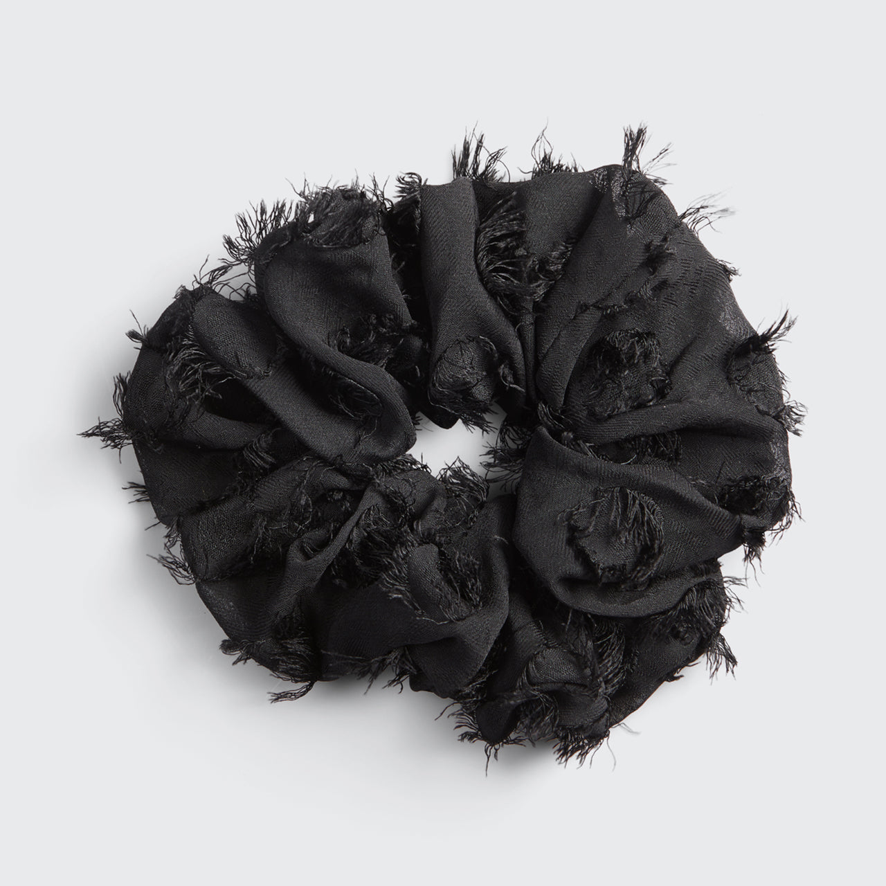 Brunch Scrunchie - Ausgefranstes Schwarz