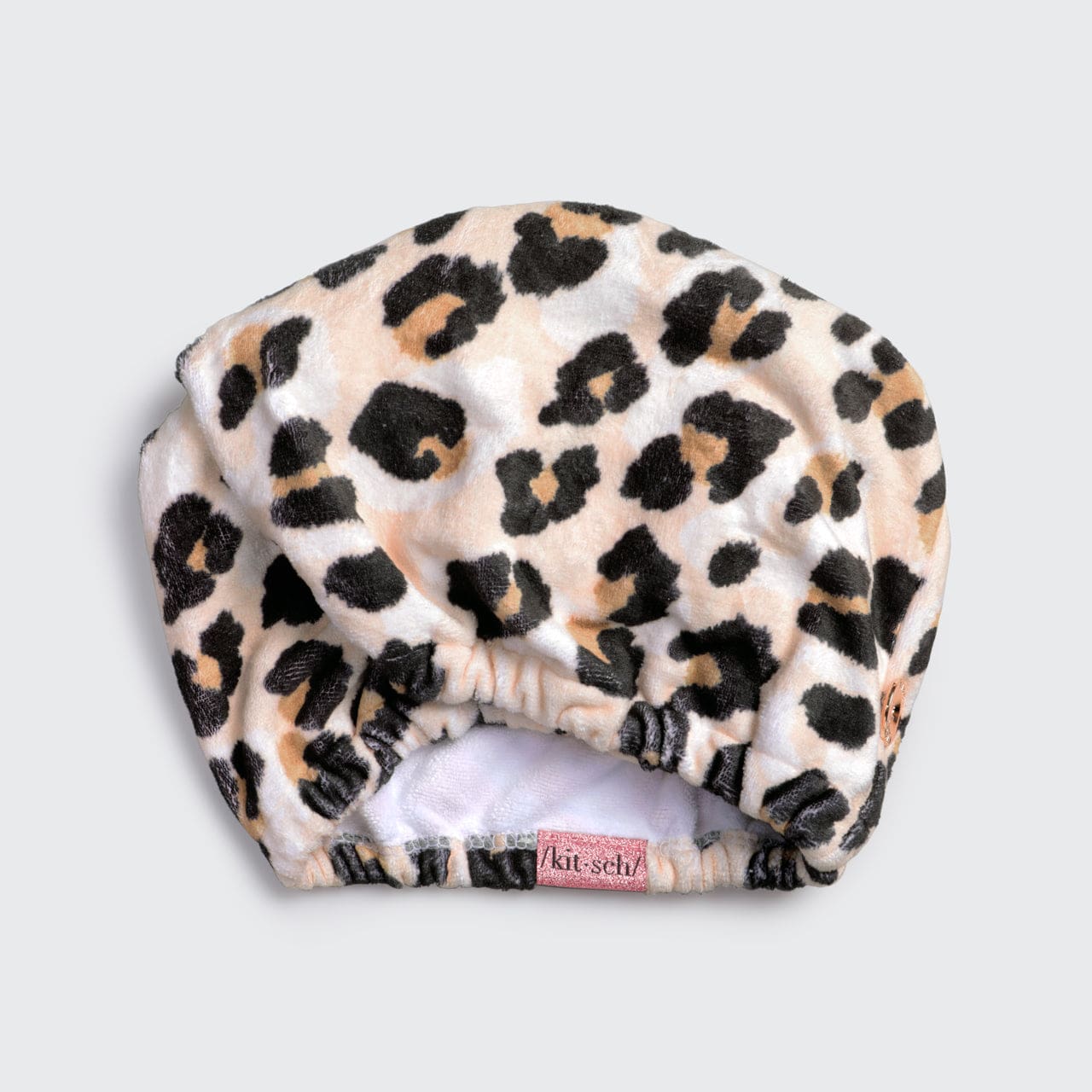 Toalla de microfibra para el cabello con estampado de leopardo