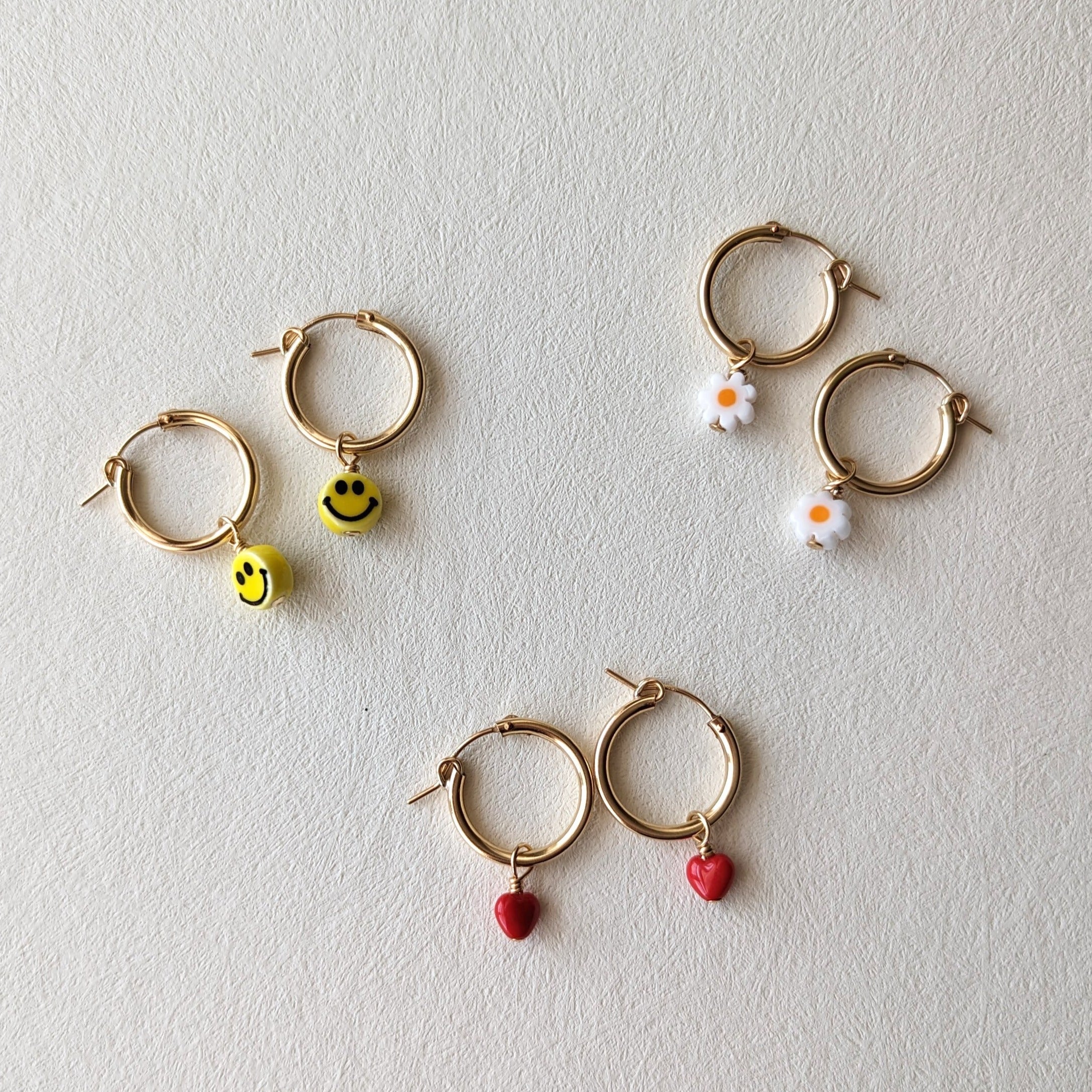 Charm Hoop Earrings | Smilies