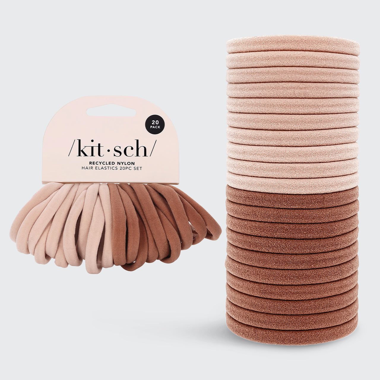 Elastische Haargummis, 20er-Packung - Blush