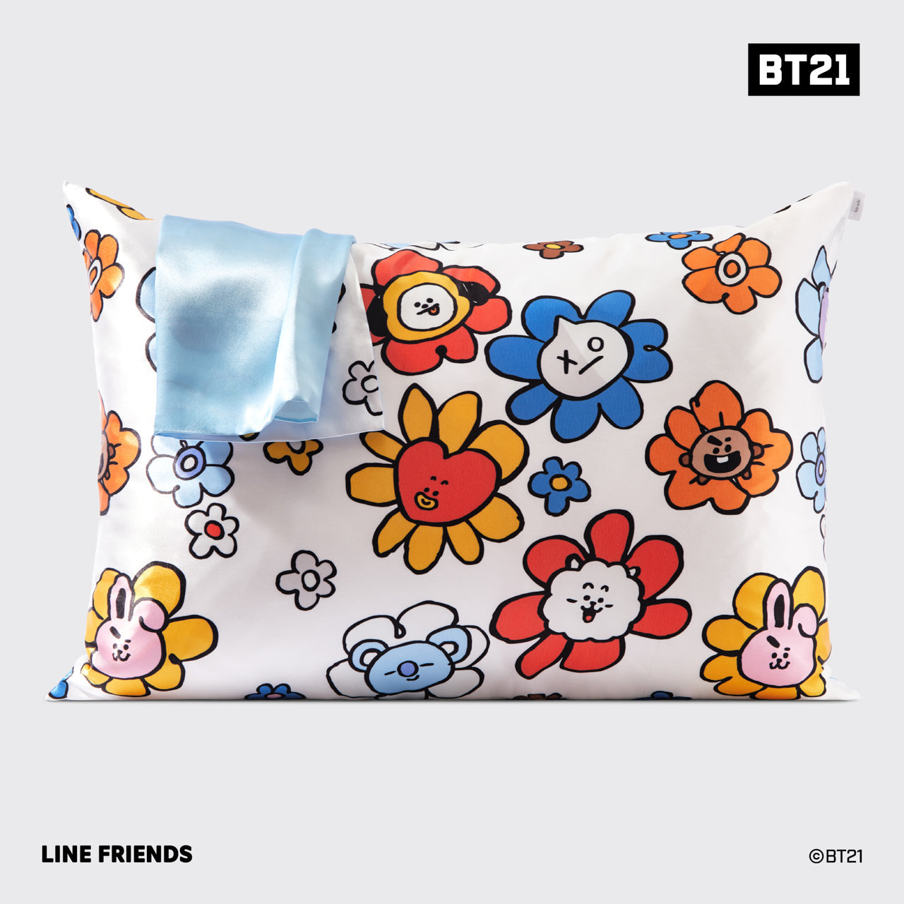 Kitsch x BT21 Satin-Kissenbezug – KOYA 