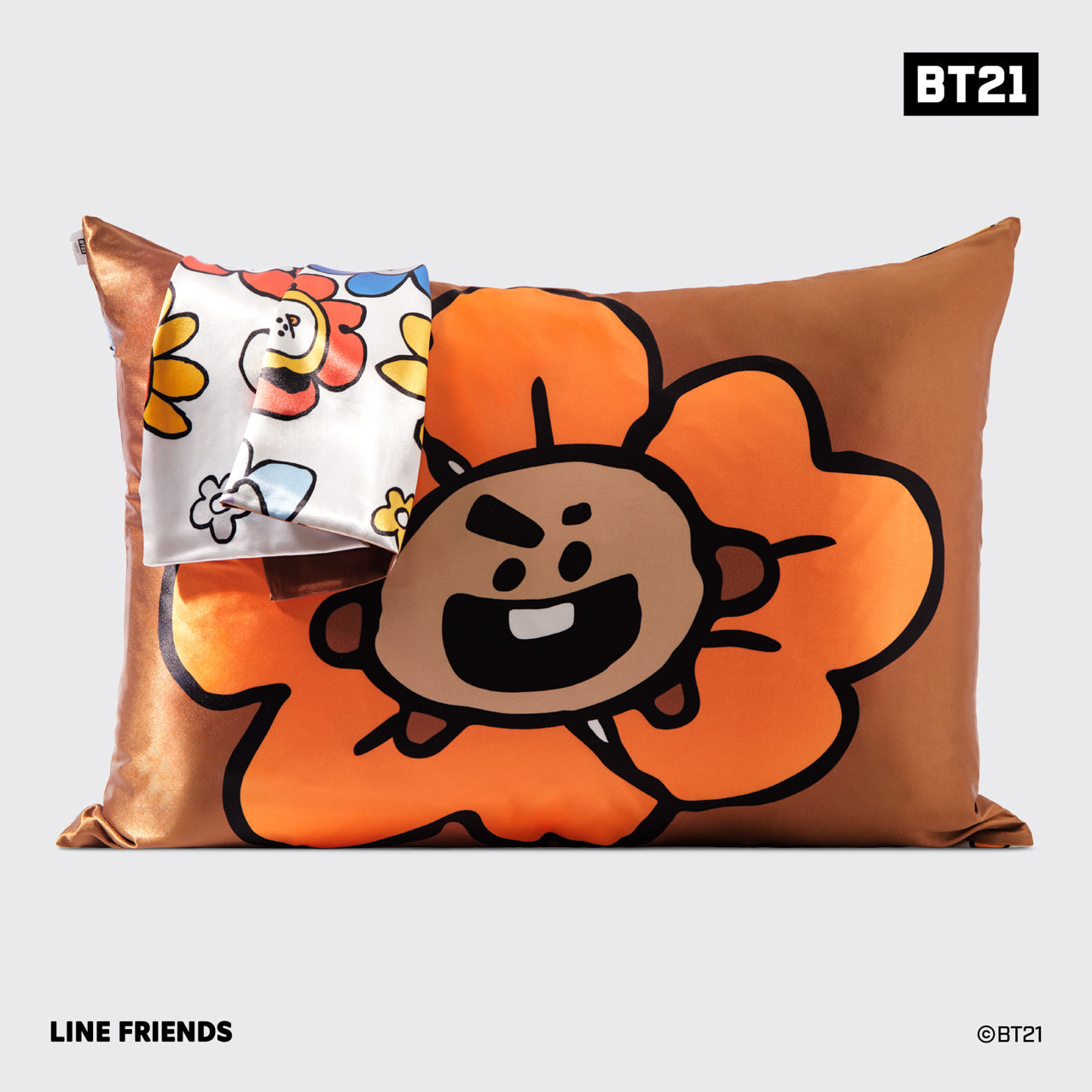 Funda de almohada de satén Kitsch x BT21 - SHOOKY 