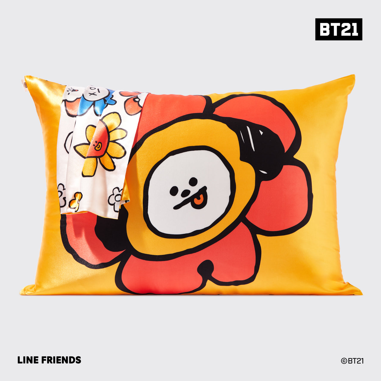 Kitsch x BT21 Satin-Kissenbezug - CHIMMY 