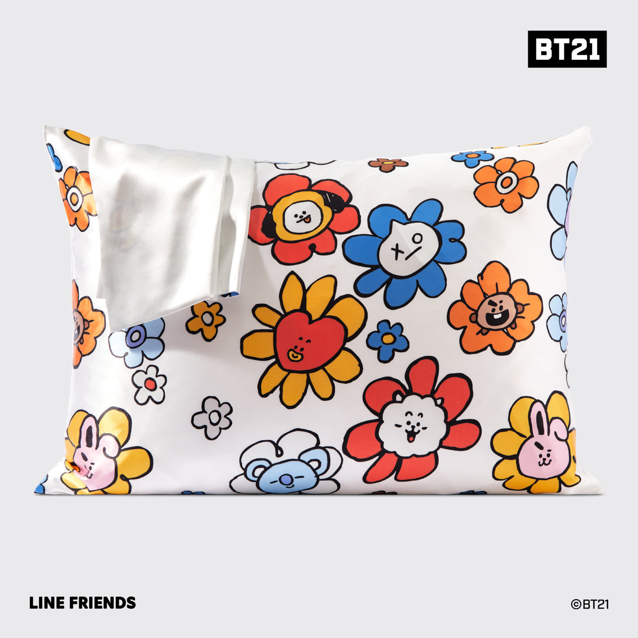 Kitsch x BT21 Satin-Kissenbezug – VAN 