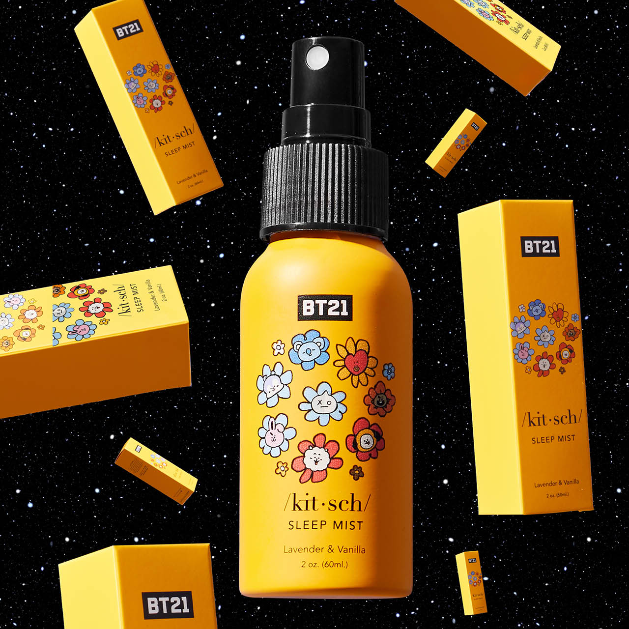 BT21 se encuentra con Kitsch Sleep Mist: lavanda y vainilla