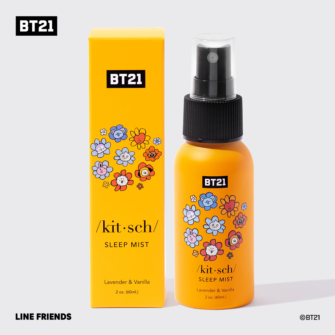 BT21 se encuentra con Kitsch Sleep Mist: lavanda y vainilla